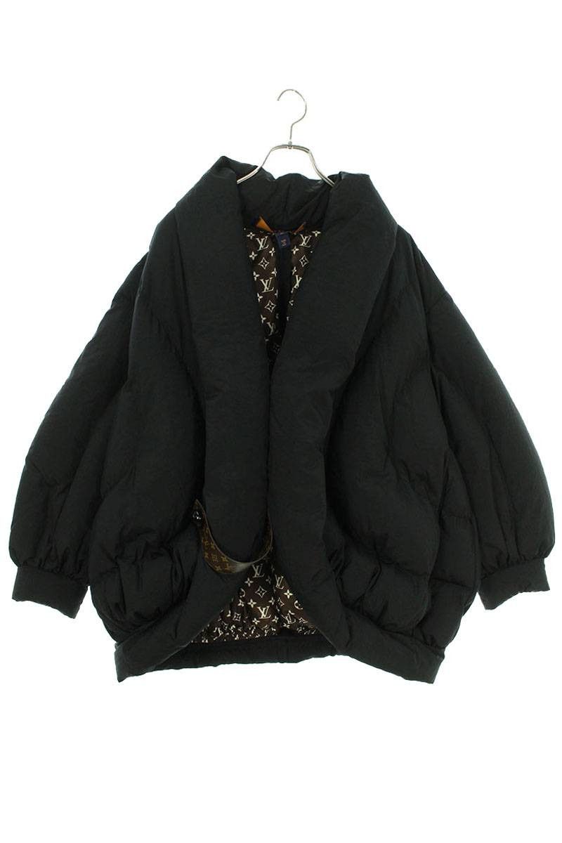 image of Louis Vuitton Monogram Belt Cocoon Down Jacket in Black, Women's (Size Small)