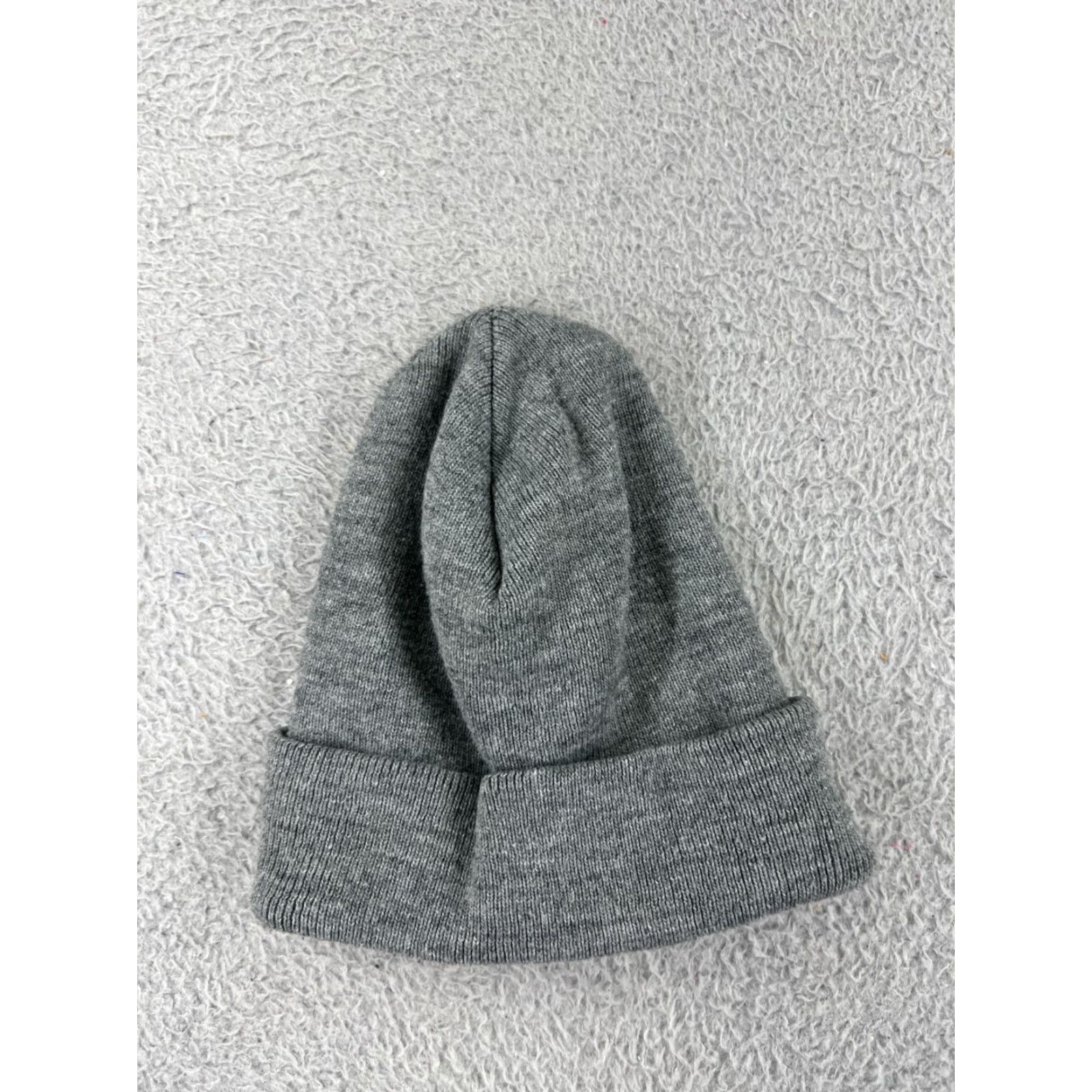 Vintage QL Beanie Adult One Size Gray Knit Acrylic Ski Snowboard Made In USA Size ONE SIZE - 3 Thumbnail