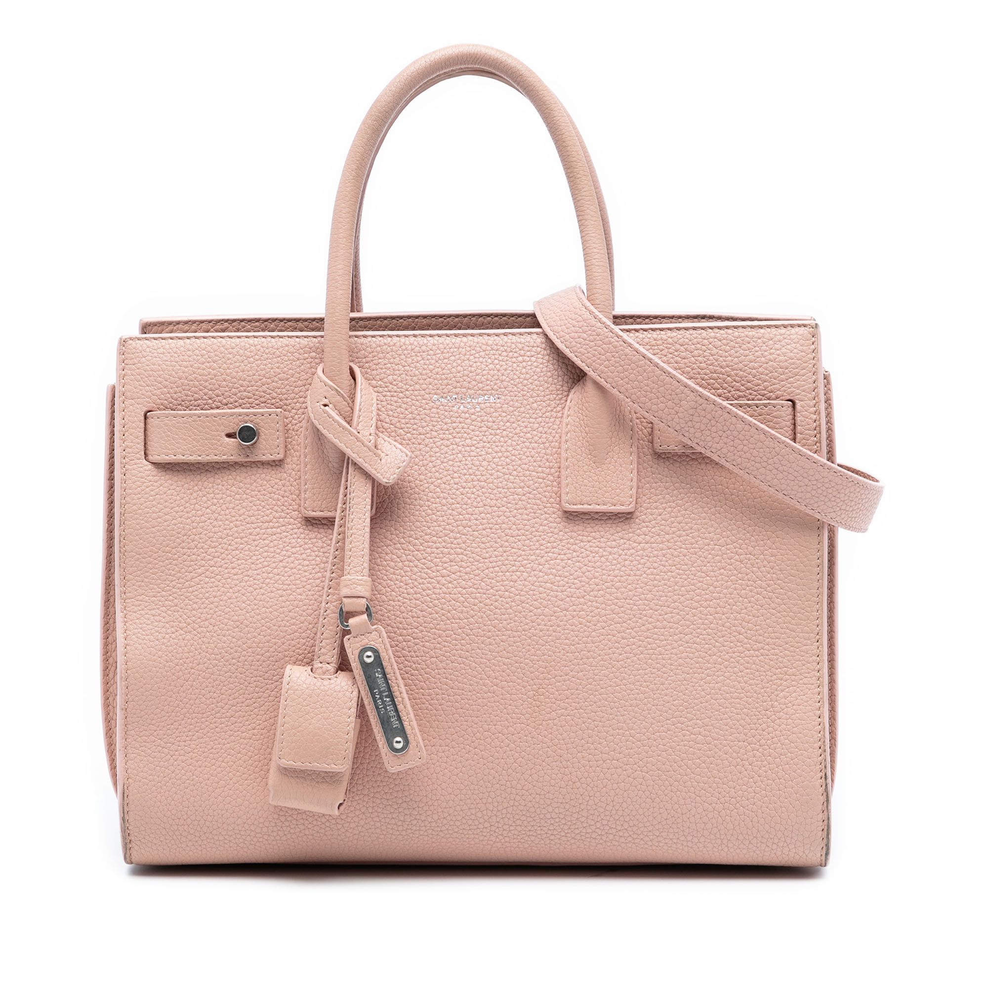 Yves Saint Laurent Baby Grained Calfskin Sac De Jour Satchel