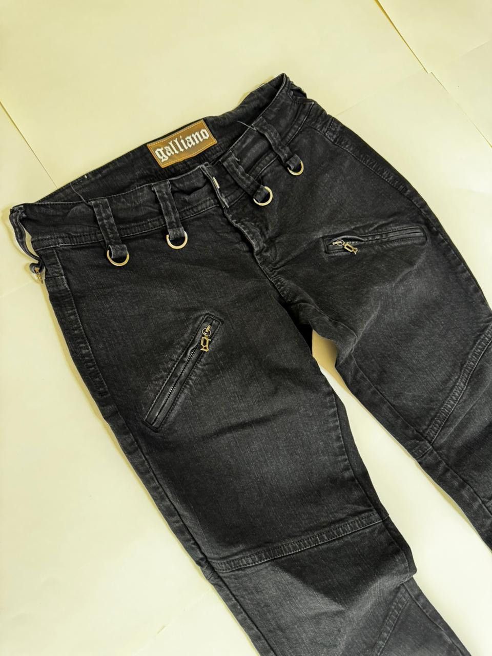 John Galliano Galliano Zipper Side Jeans Sz 28 Size 28" / US 6 / IT 42 - 1 Thumbnail