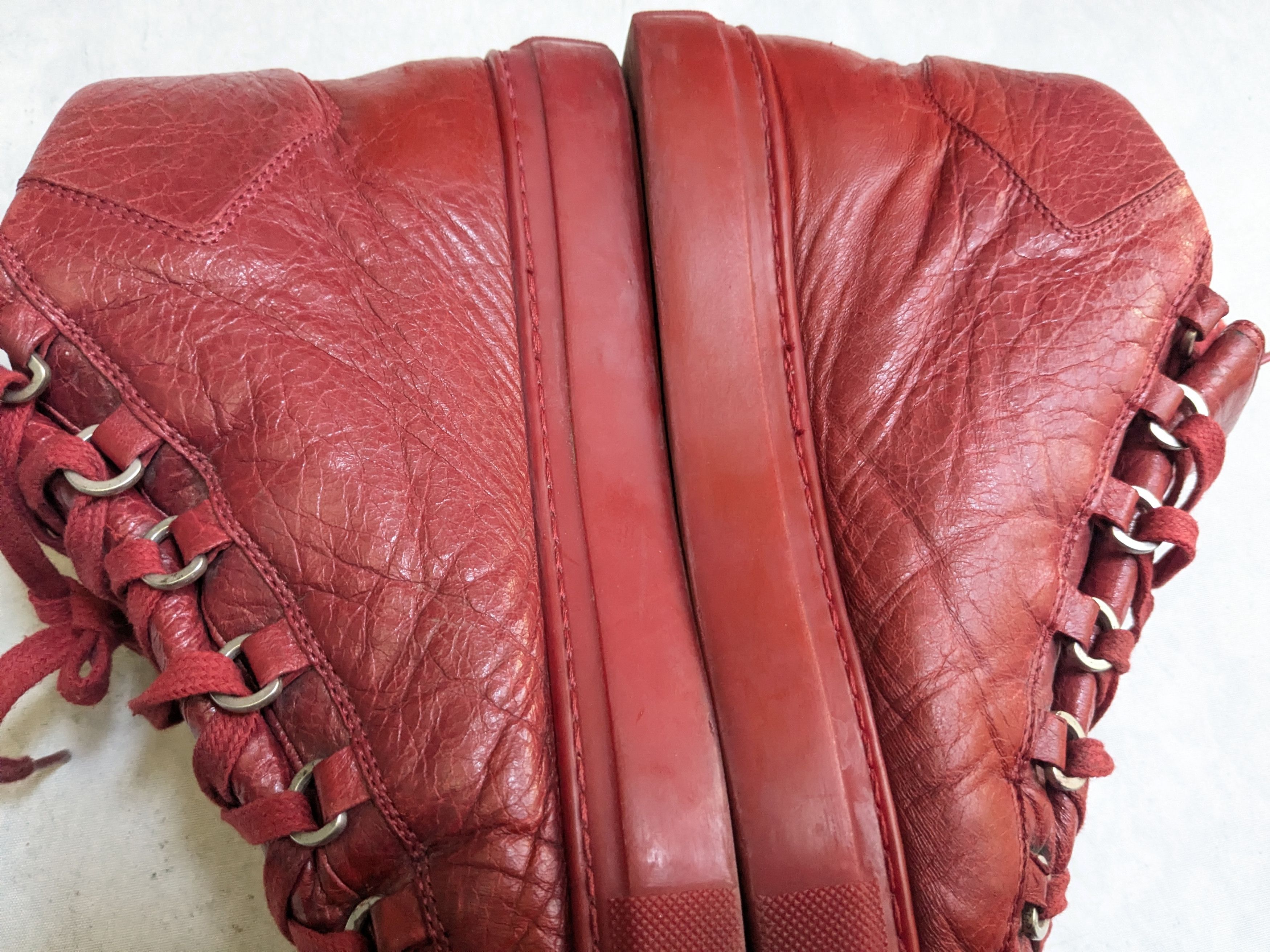 Balenciaga Balenciaga Arena Red 10 Leather High Tops Size US 10 / EU 43 - 10 Thumbnail