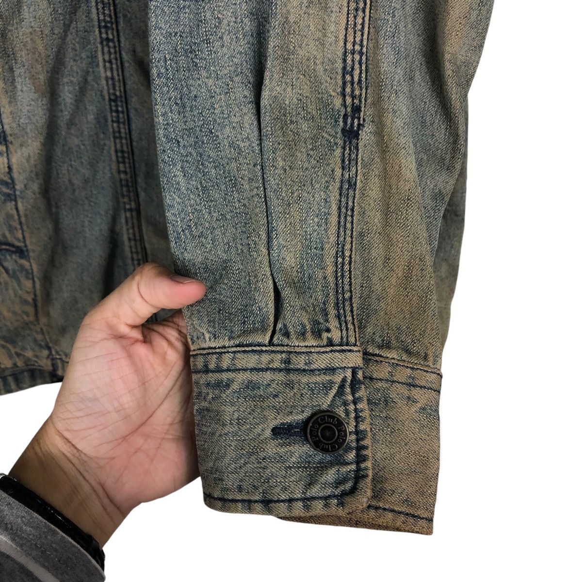 Japanese Brand 📌Vintage Trucker Denim Biker Jacket Polo Club Slant Pocket Size US L / EU 52-54 / 3 - 16 Thumbnail
