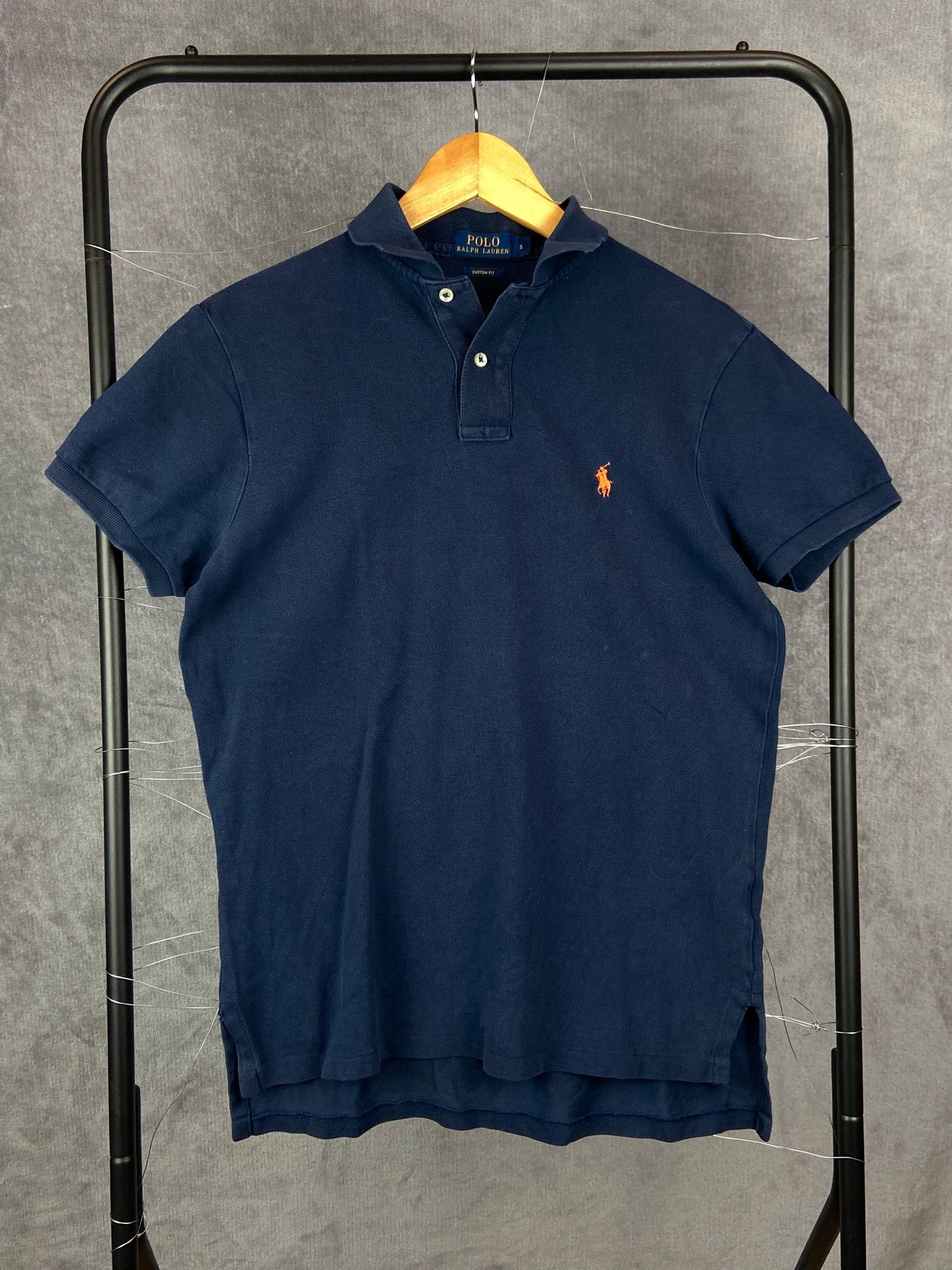 Polo Ralph Lauren Ralph Lauren Navy Polo S Orange Logo Classic Fit Size US S / EU 44-46 / 1 - 1 Thumbnail