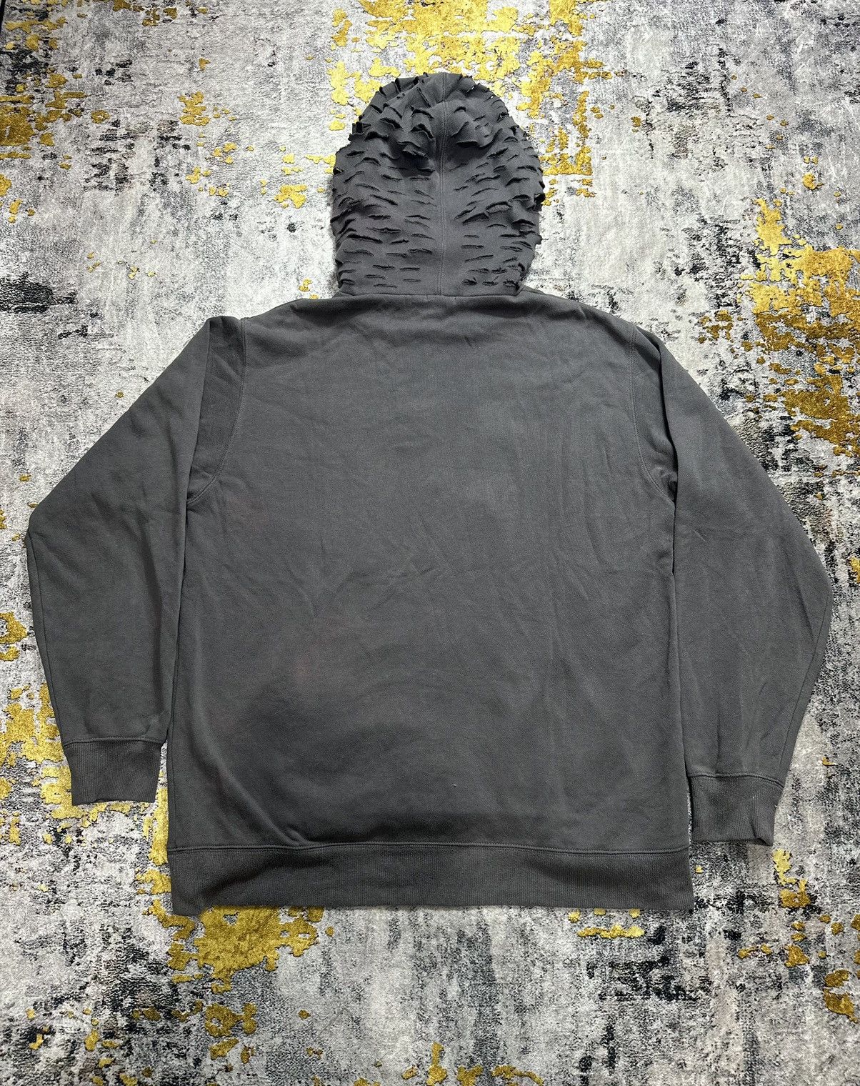 Le Grande Bleu (L.G.B.) CRAZY DISTRESSED GRUNGE PUNK STYLE GU HOODIE FADED Size US XL / EU 56 / 4 - 5 Thumbnail