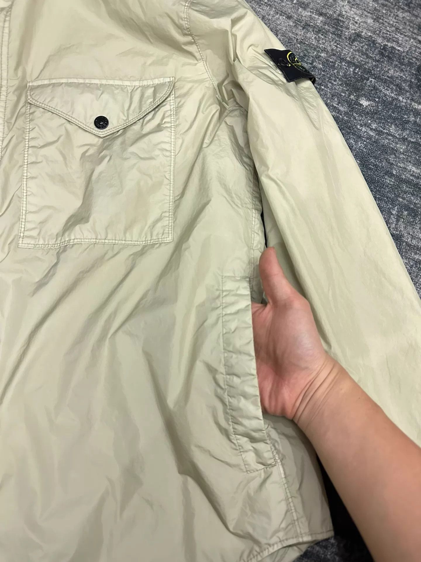 Stone Island Stone Island 24FW GD Crinkle Nylon Training Jacket Khaki XL Size US XL / EU 56 / 4 - 7 Thumbnail