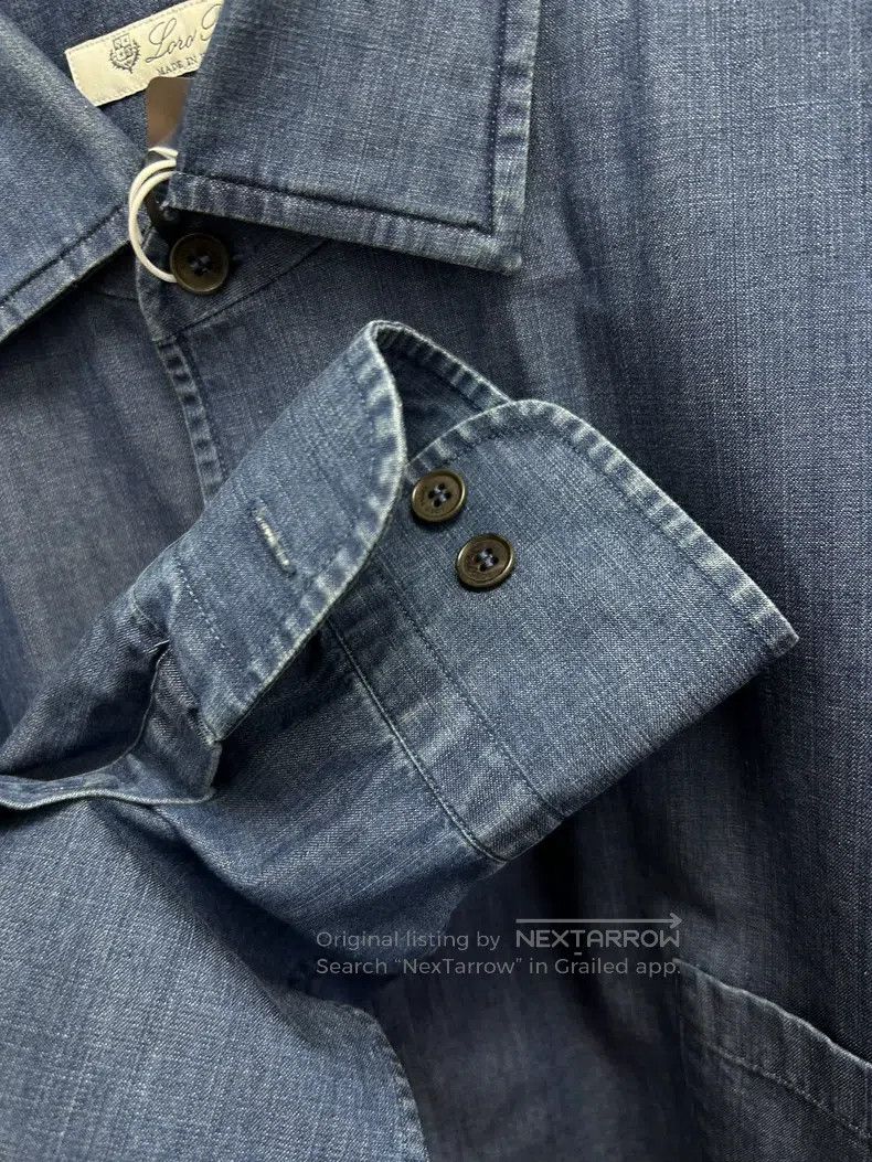 Loro Piana Loro Piana Light Blue Denim Shirt Size XXL / US 16-18 / IT 52-54 - 4 Thumbnail