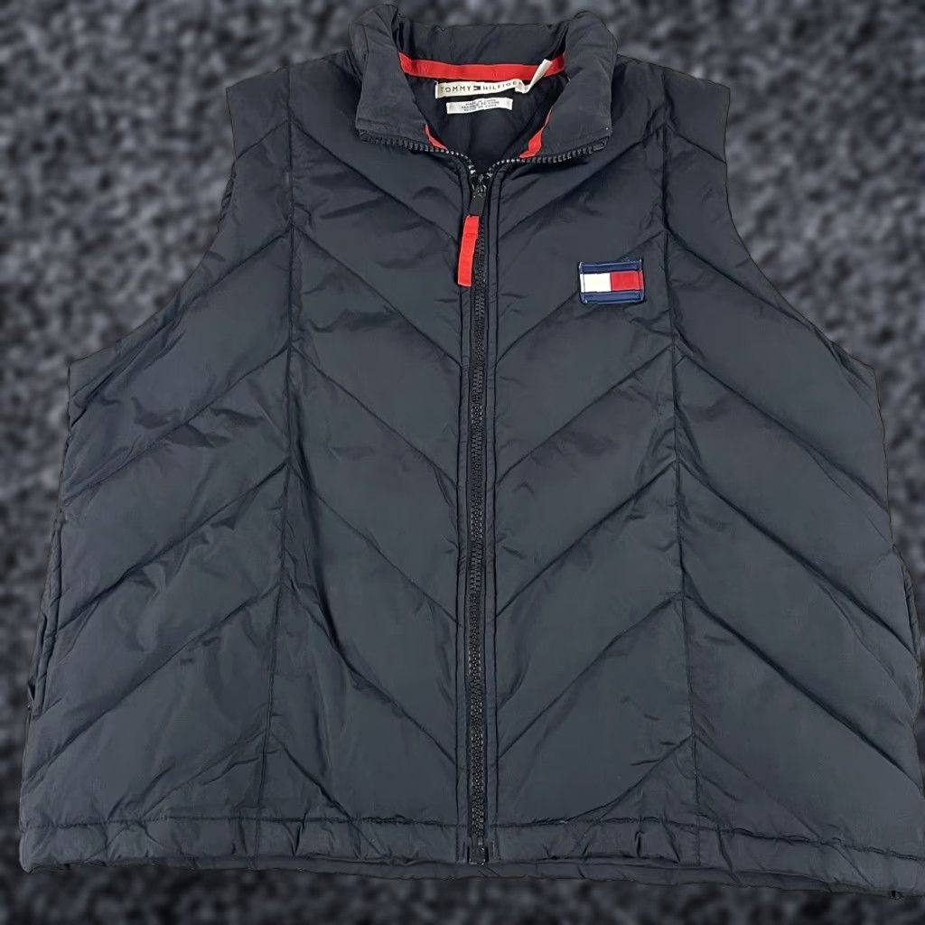Tommy Hilfiger VINTAGE Tommy Hilfiger Vest Mens XL Down Puffer Black Full Zip 2000 Y2K 90s R1 Size US XL / EU 56 / 4 - 1 Thumbnail