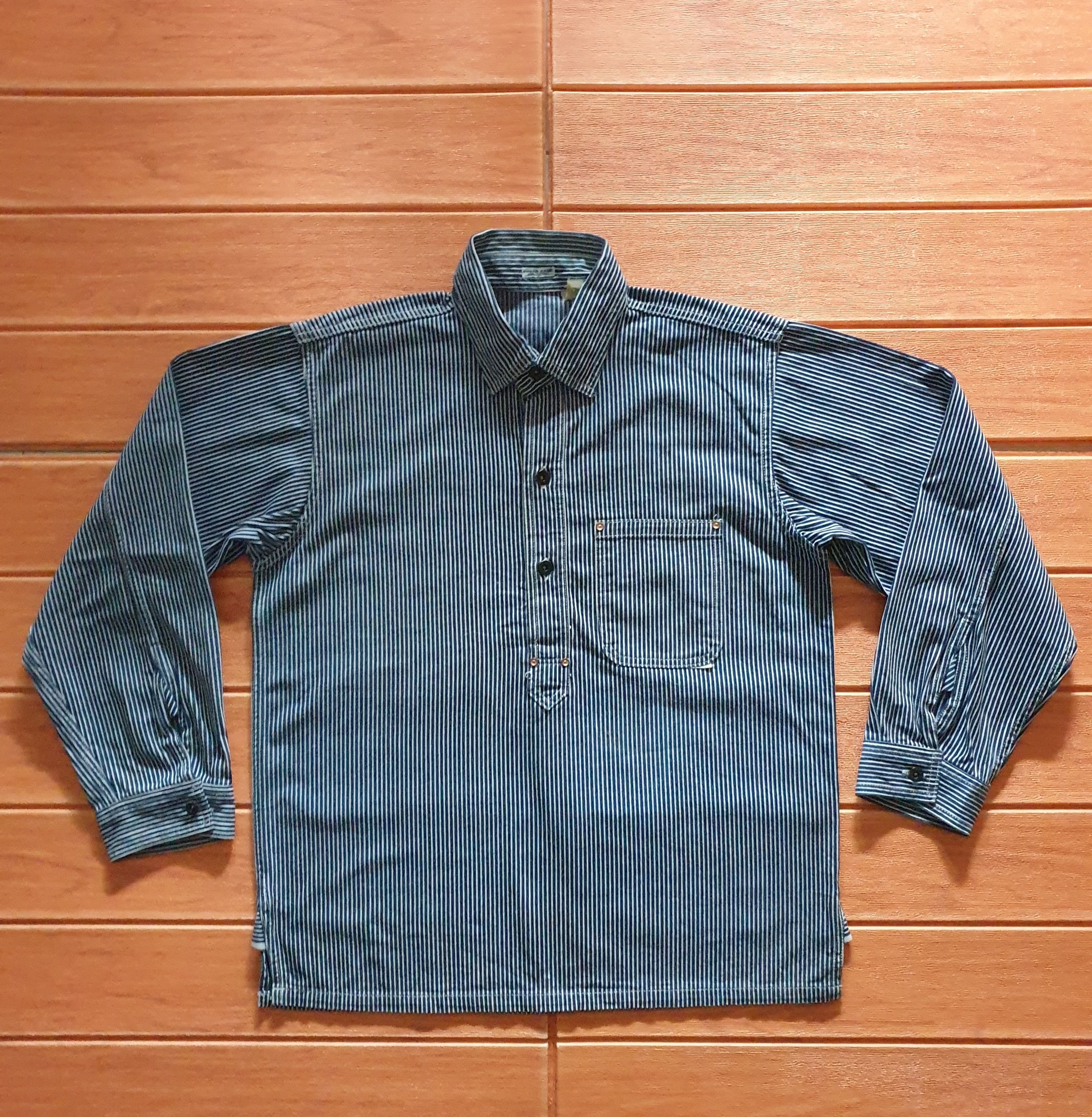 Sugar Cane 💥Sugarcane work stripe pullover shirt Size US M / EU 48-50 / 2 - 1 Thumbnail