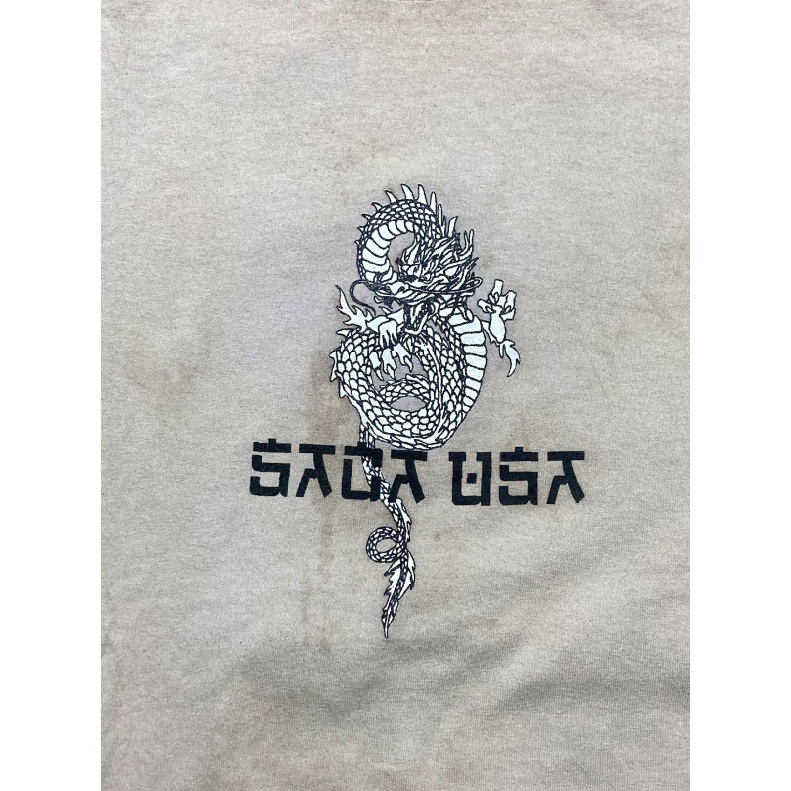 Vintage VINTAGE Dragon T Shirt Tribal Double-Sided JNCO Style Flames Asian Men XL Beige T-Shirt Mens XL Size US XL / EU 56 / 4 - 2 Thumbnail