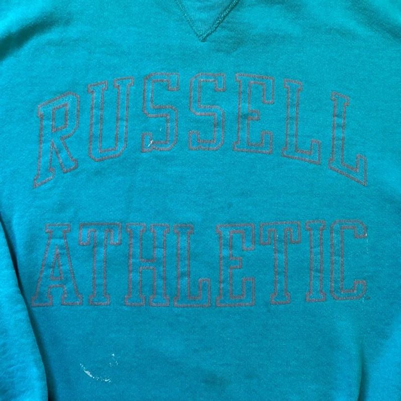 Russell Athletic Turquoise Russell Athletic Vintage Crew Neck Size US XL / EU 56 / 4 - 2 Thumbnail