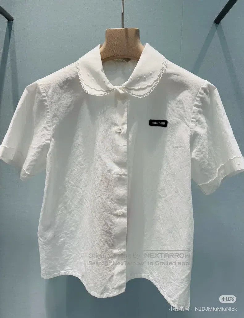 Miu Miu Miu Miu 40 Lace doll collar shirt Size M / US 6-8 / IT 42-44 - 6 Thumbnail
