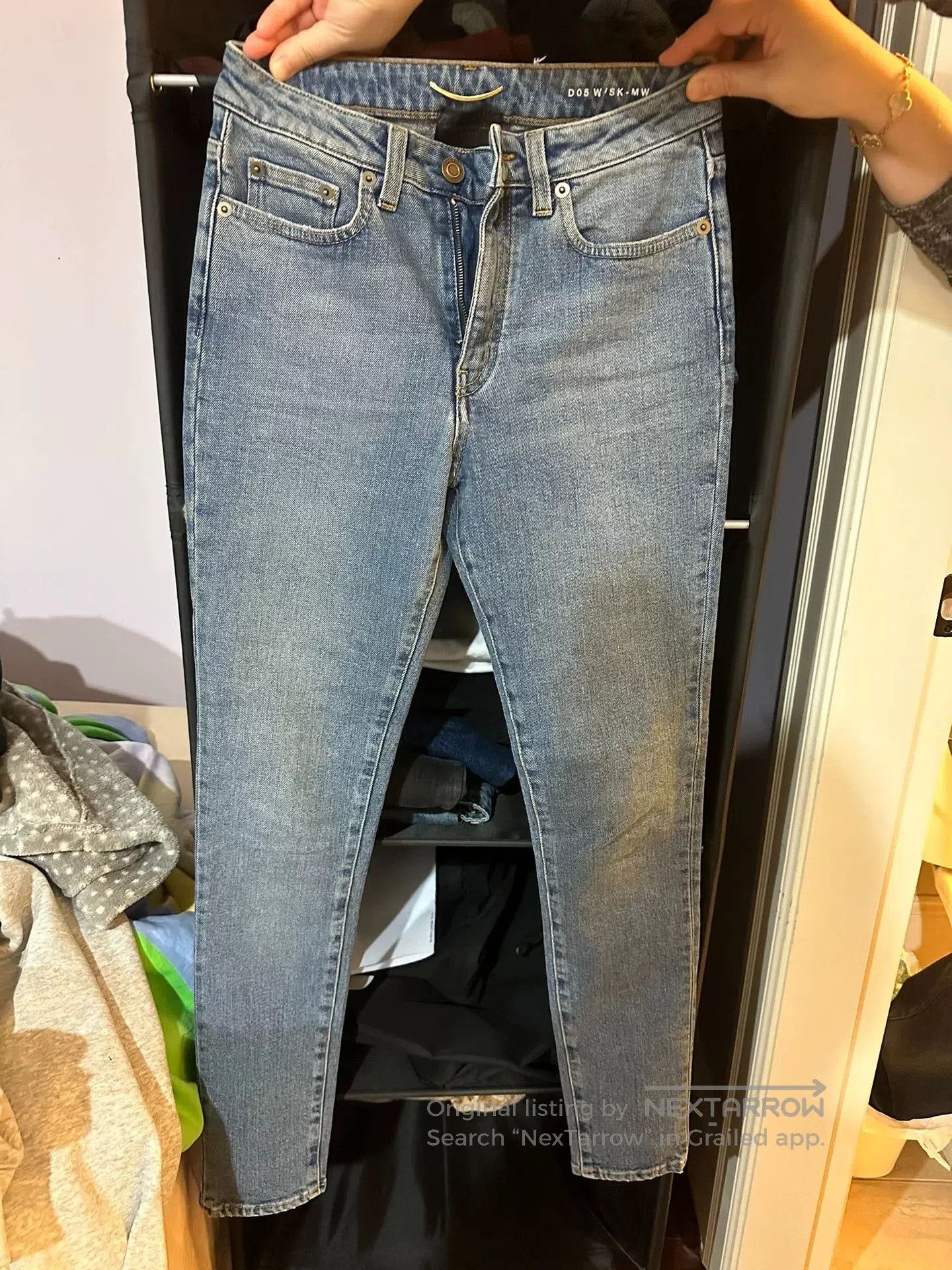 Saint Laurent Paris Saint Laurent Light Blue Washed Jeans. Size 26" / US 2 / IT 38 - 3 Thumbnail