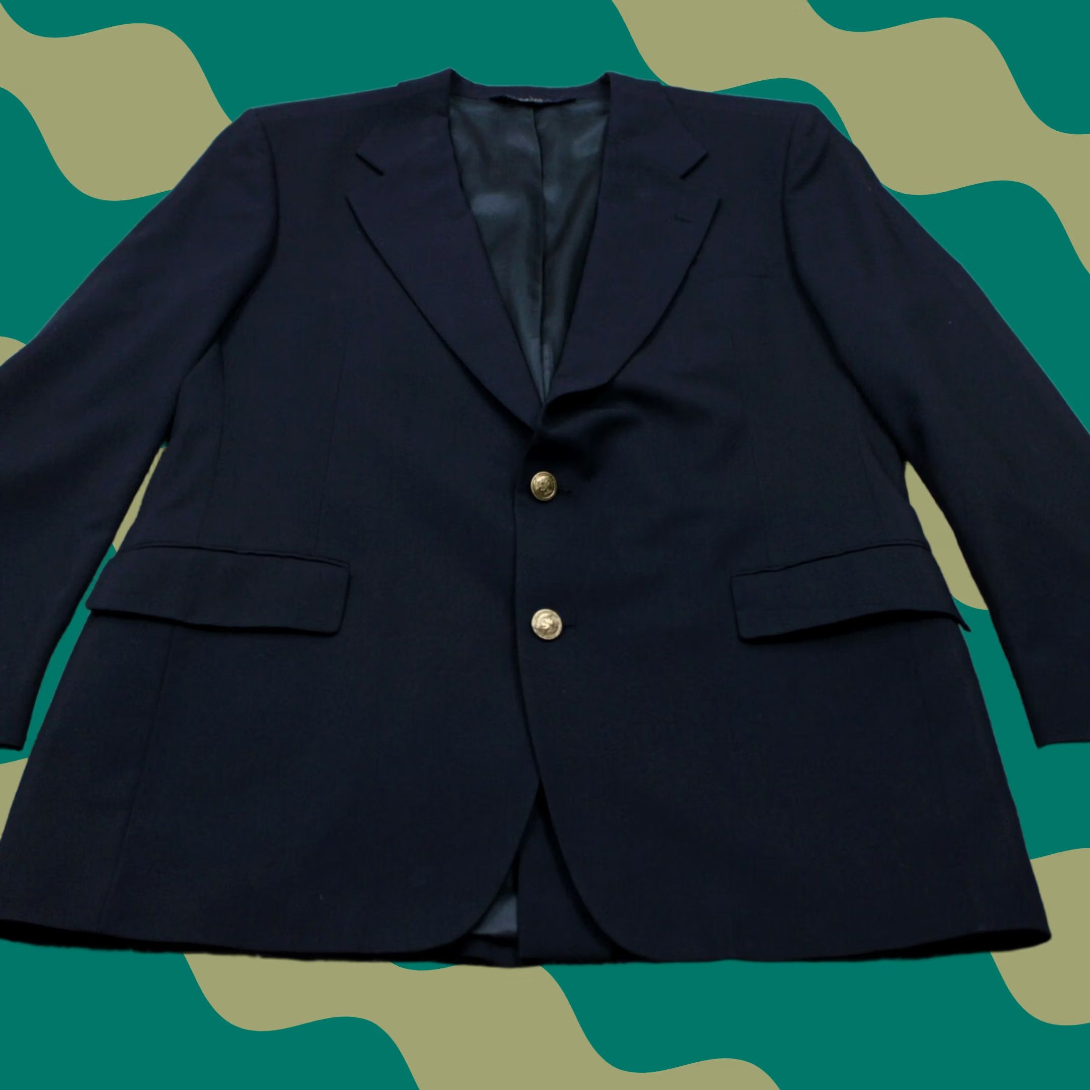 Jos. A. Bank Jos. A. Bank Blazer Men 46L Blue Wool/Cashmere Blend 2 Button Sports Jacket Coat Shirt? Size 46R - 1 Thumbnail