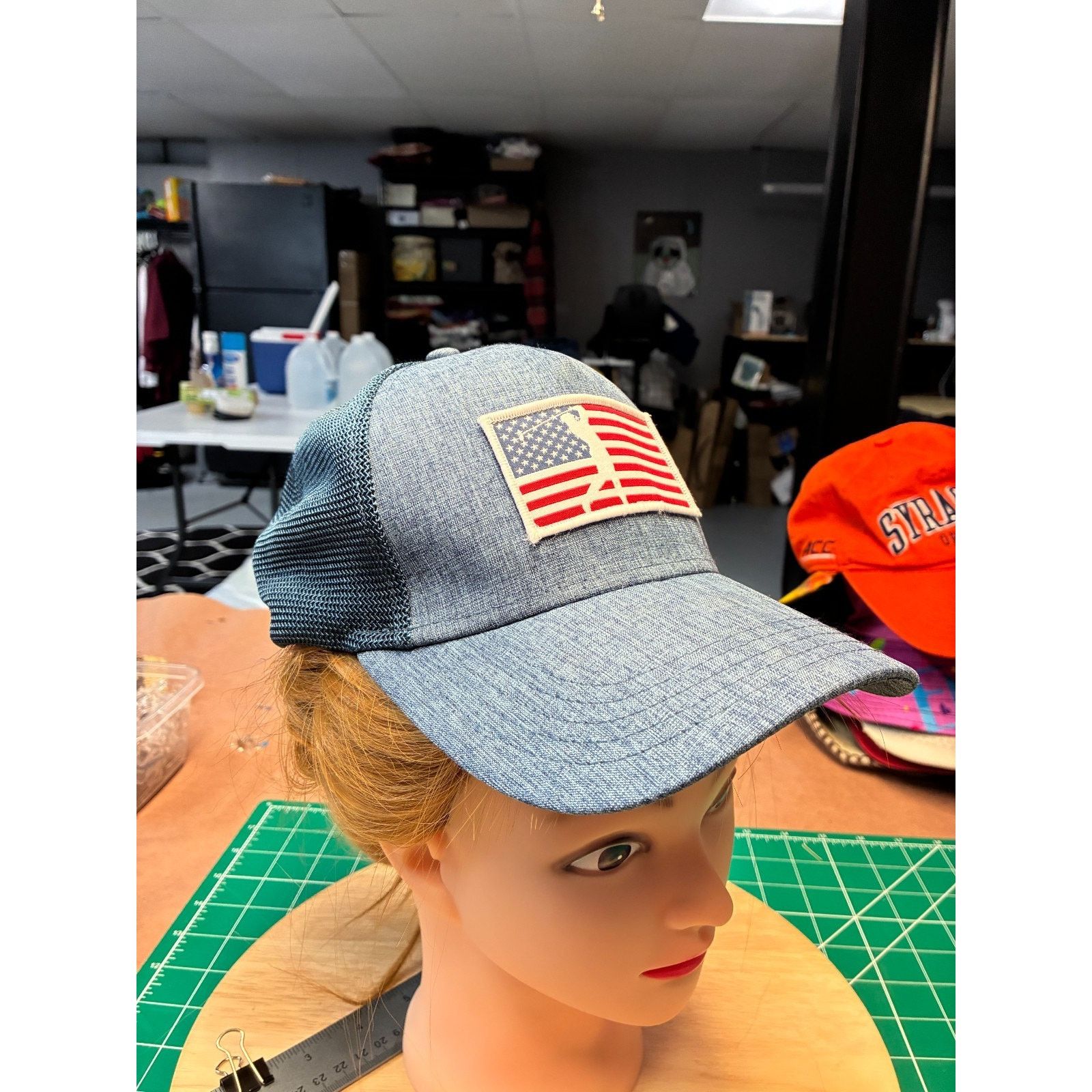 Other Walter Hagen Golf Hat Trucker Cap USA Flag Golfer Patch Size ONE SIZE - 7 Thumbnail