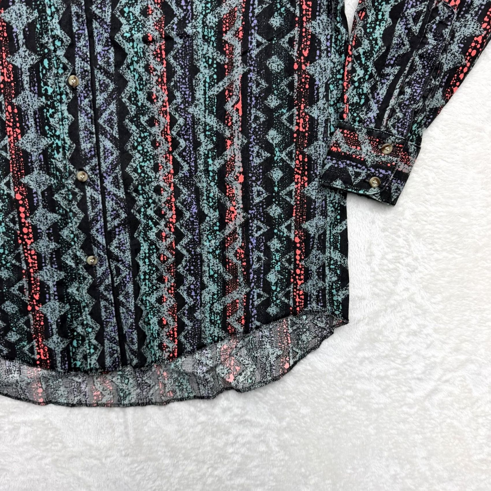 Vintage VINTAGE Bar 40 Western Shirt Mens S Black Aztec Geometric Button Up USA Size US S / EU 44-46 / 1 - 4 Thumbnail