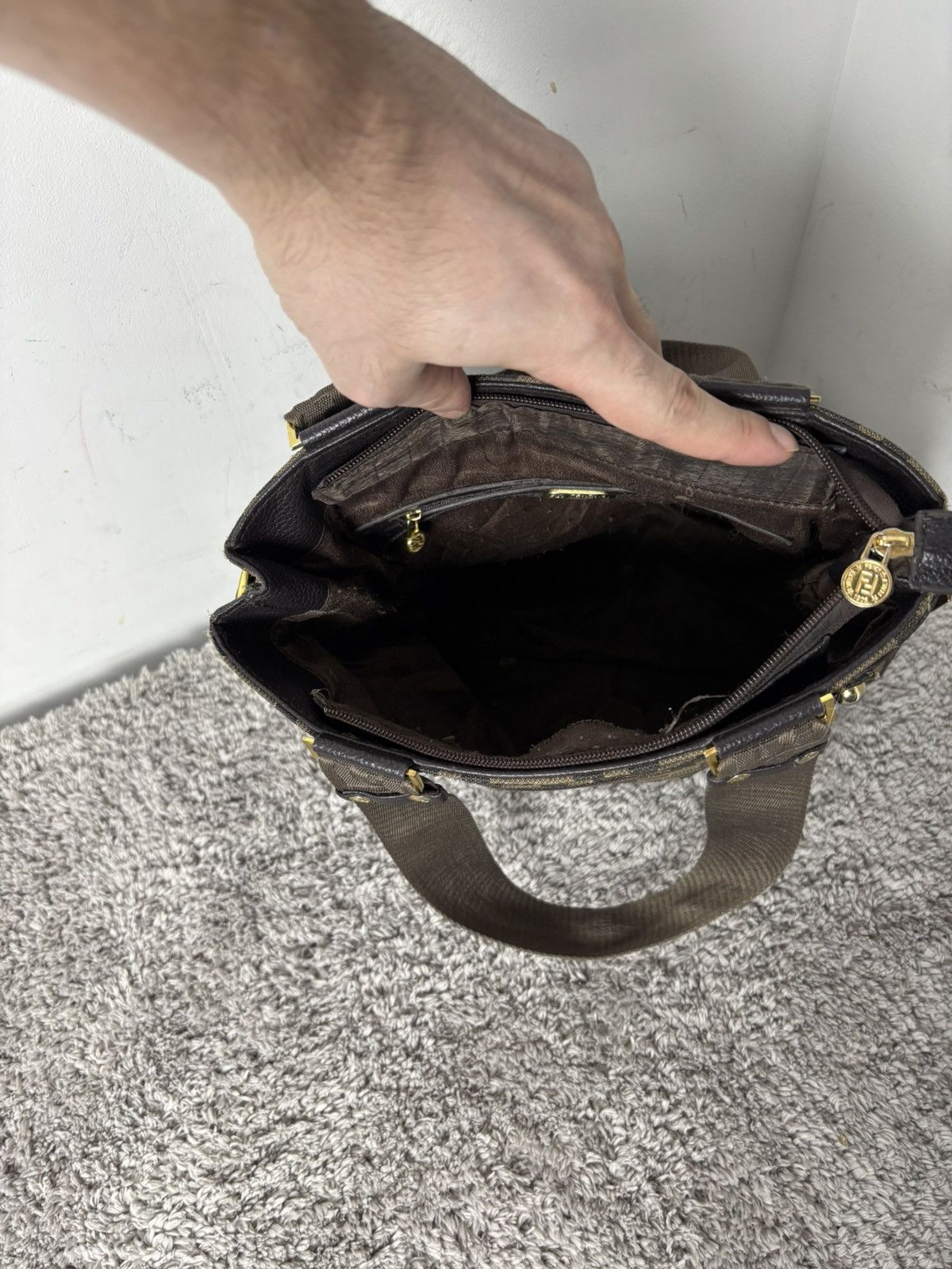 Fendi Fendi Hand Bag Zucca Monogram Vintage Very rare ❤️‍🔥 Size ONE SIZE - 16 Thumbnail