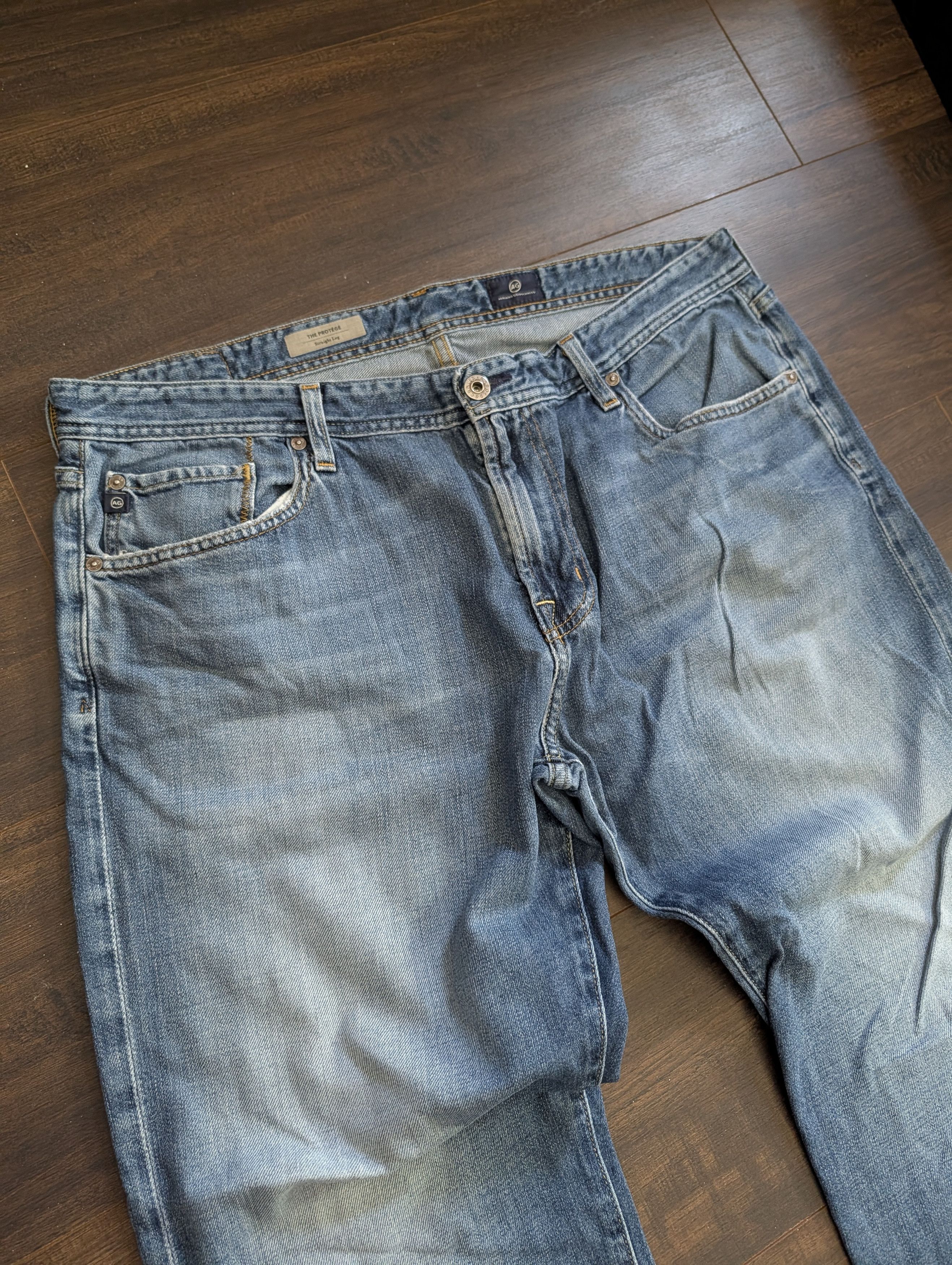 AG Adriano Goldschmied The Protege straight leg MiUSA blue denim jeans 38 Size US 38 / EU 54 - 4 Thumbnail