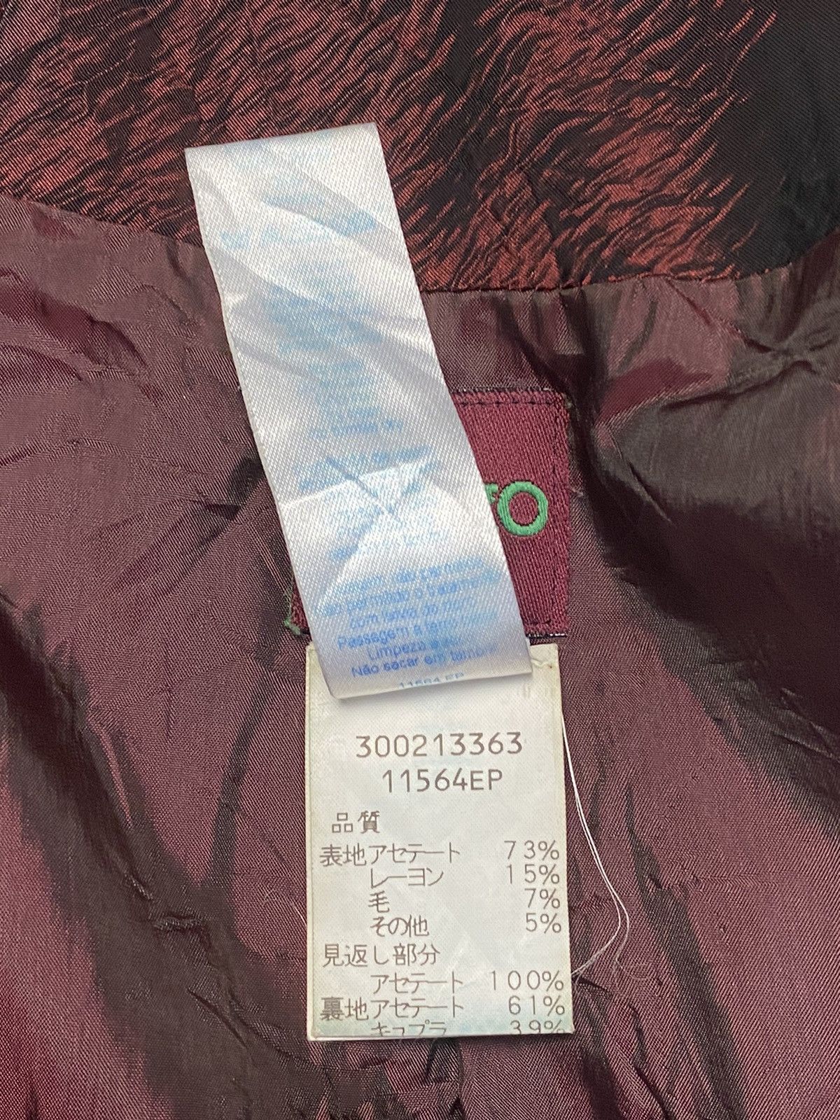 Kenzo × Vintage Vintage Kenzo Mandarin Collar Jacket 11564EP Size XS / US 0-2 / IT 36-38 - 10 Thumbnail