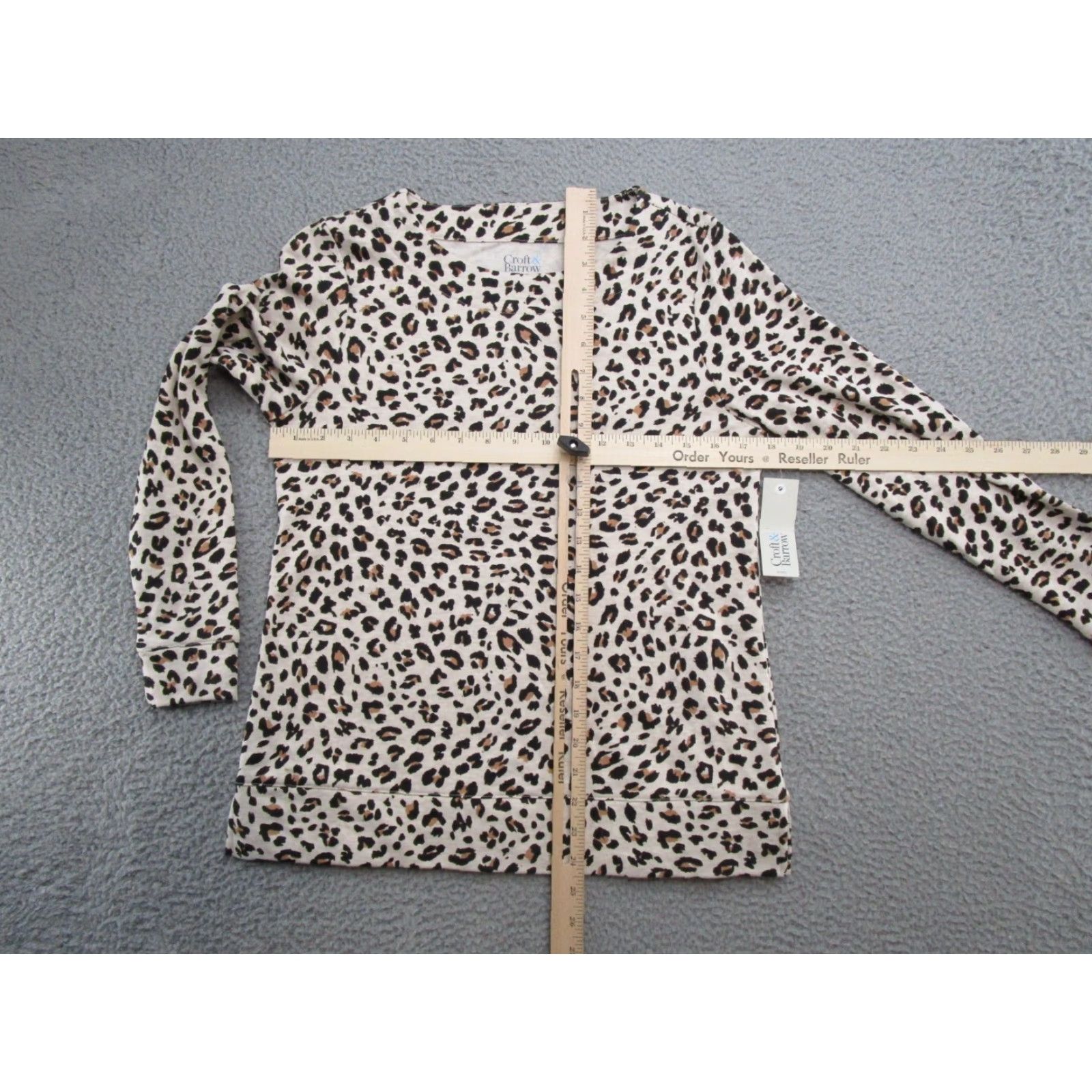 Croft & Barrow Croft & Barrow Women's Sweater Leopard Print Extra Soft NEW PXS Petite Size XS / US 0-2 / IT 36-38 - 4 Thumbnail