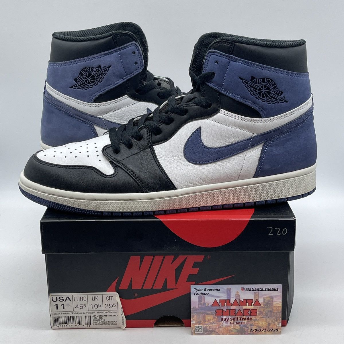 Jordan Brand Air Jordan 1 high beat hand in the game blue moon Size US 11.5 / EU 44-45 - 1 Thumbnail