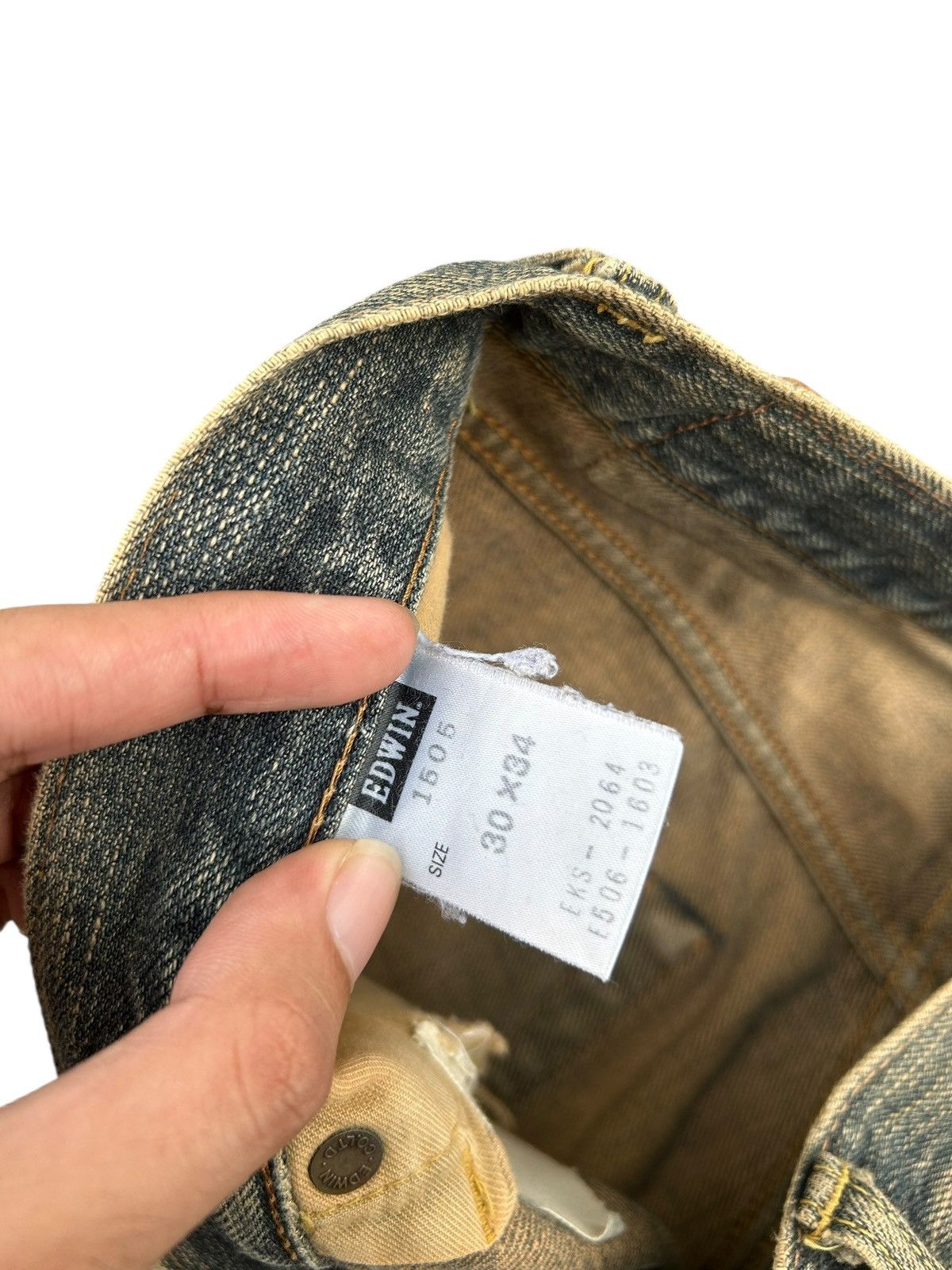 Kapital Vintage Edwin 505z Selvedge Rusty Distressed Denim jeans Size US 31 - 5 Thumbnail