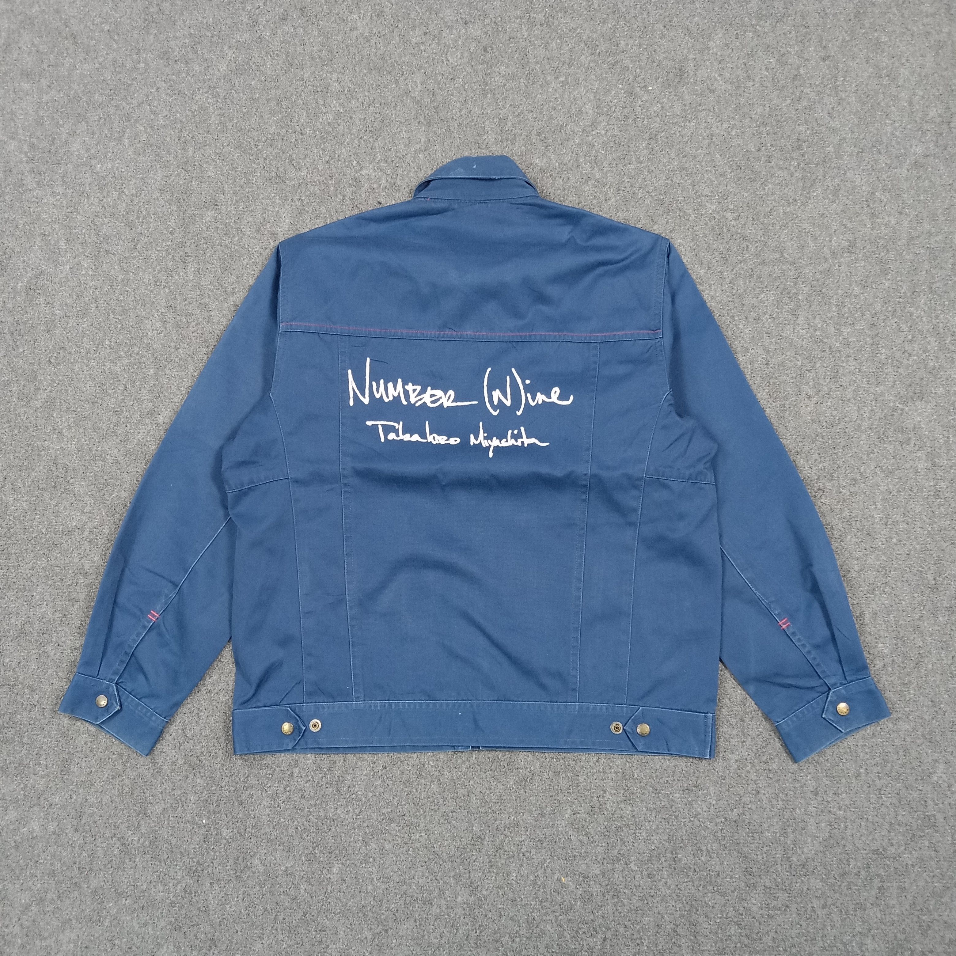 Kansai Yamamoto Kansai x Number Nine Custom Logo Workwear Jacket C279N13 Size US M / EU 48-50 / 2 - 1 Thumbnail