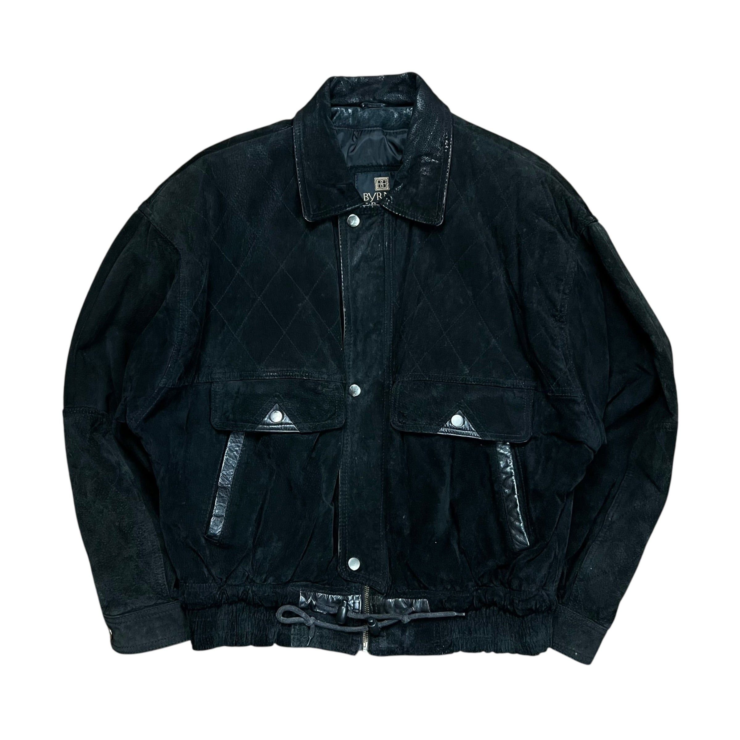 Vintage Byrnes & Baker Black Leather Bomber Jacket - M Size US M / EU 48-50 / 2 - 1 Thumbnail