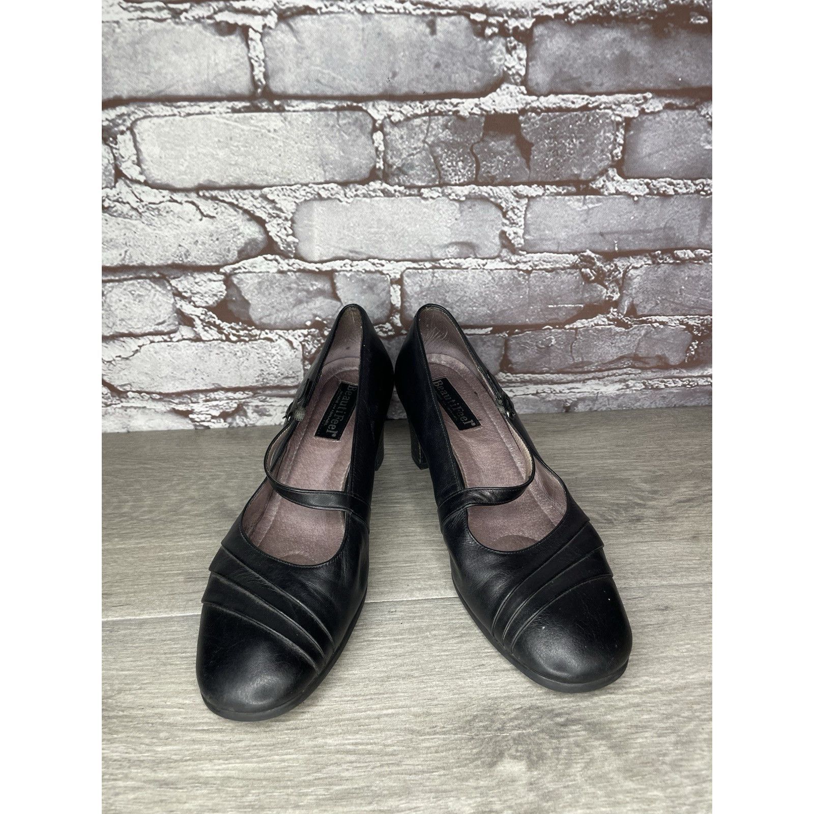Beautiful Ful BeautiFeel Classic Black Mary Jane Heels Ankle Strap Latex S Size US 8 / IT 38 - 14 Thumbnail