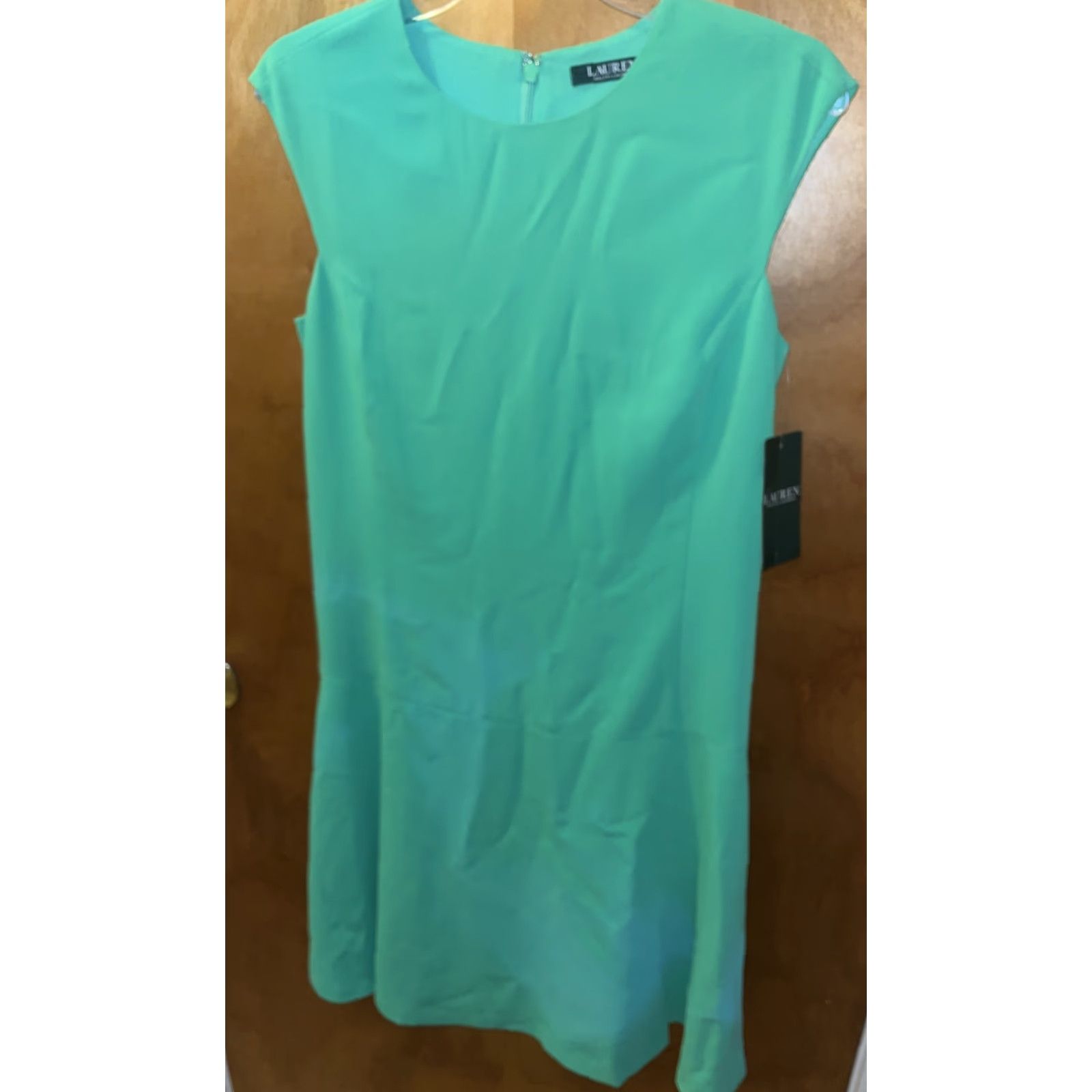 Ralph Lauren NWT Lauren Ralph Lauren Hampton Green Crepe A-Line Dress Size 4 Size S / US 4 / IT 40 - 2 Thumbnail