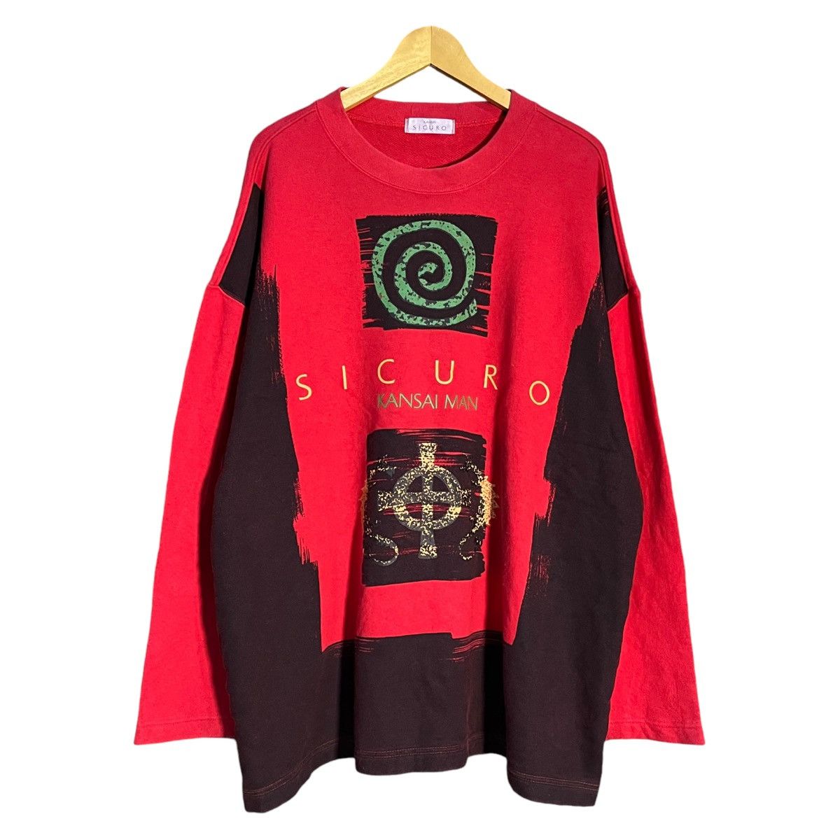 Japanese Brand × Kansai Yamamoto × Vintage Vintage Sicuro Kansai Man Big Logo Sweatshirt Size US L / EU 52-54 / 3 - 1 Thumbnail