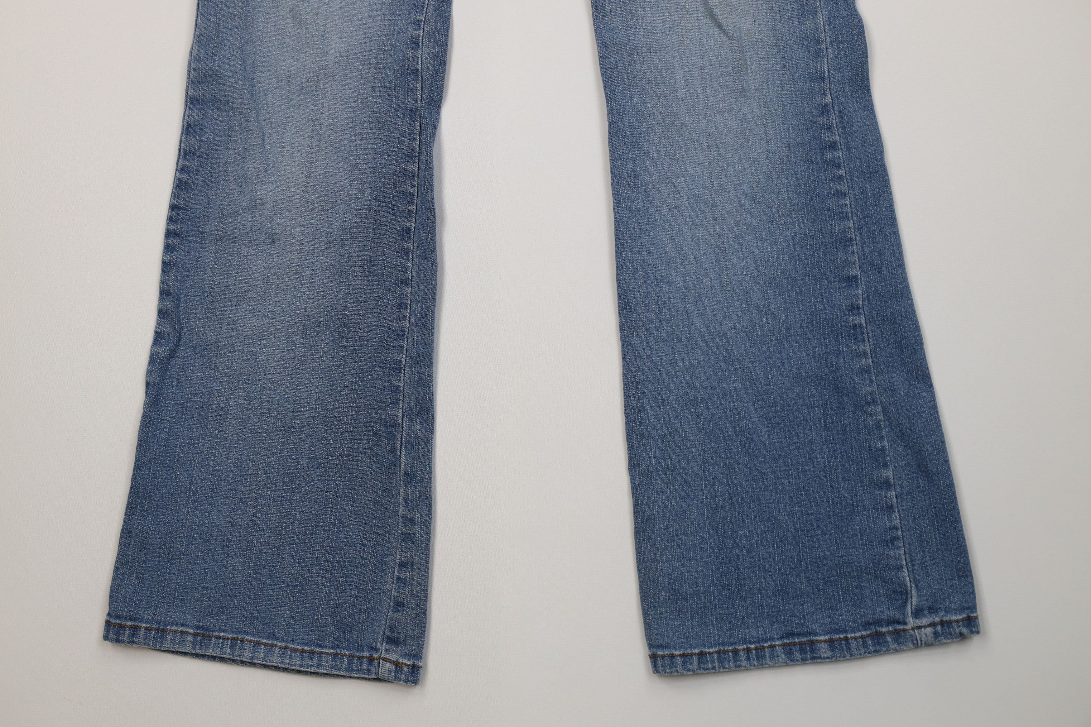Vintage Vintage 90s Y2K Babydoll Tie Front Bella Flared Denim Jeans Size 26" / US 2 / IT 38 - 4 Thumbnail