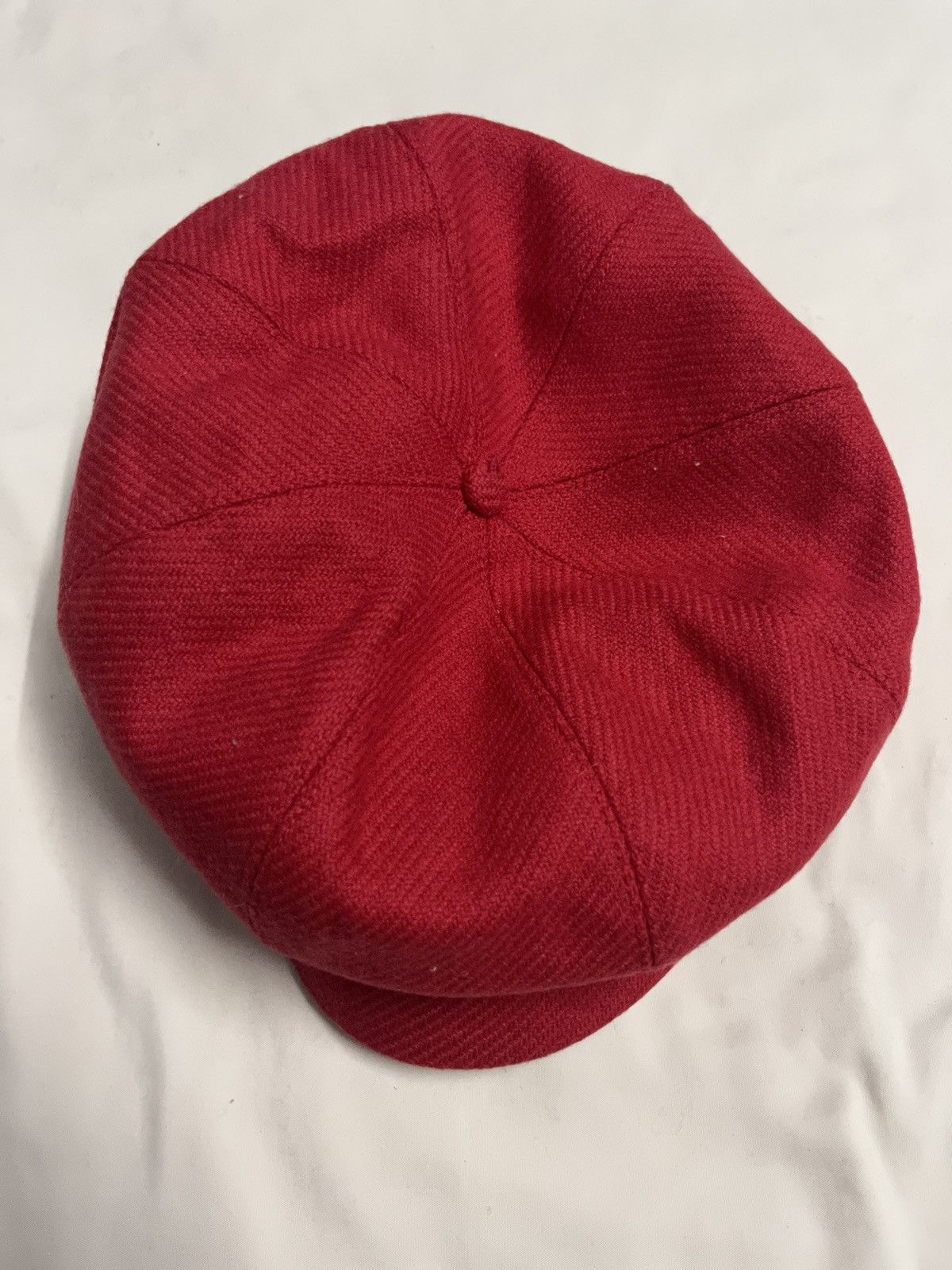 image of Burberry Vintage Red Newsboy Hat, Women's