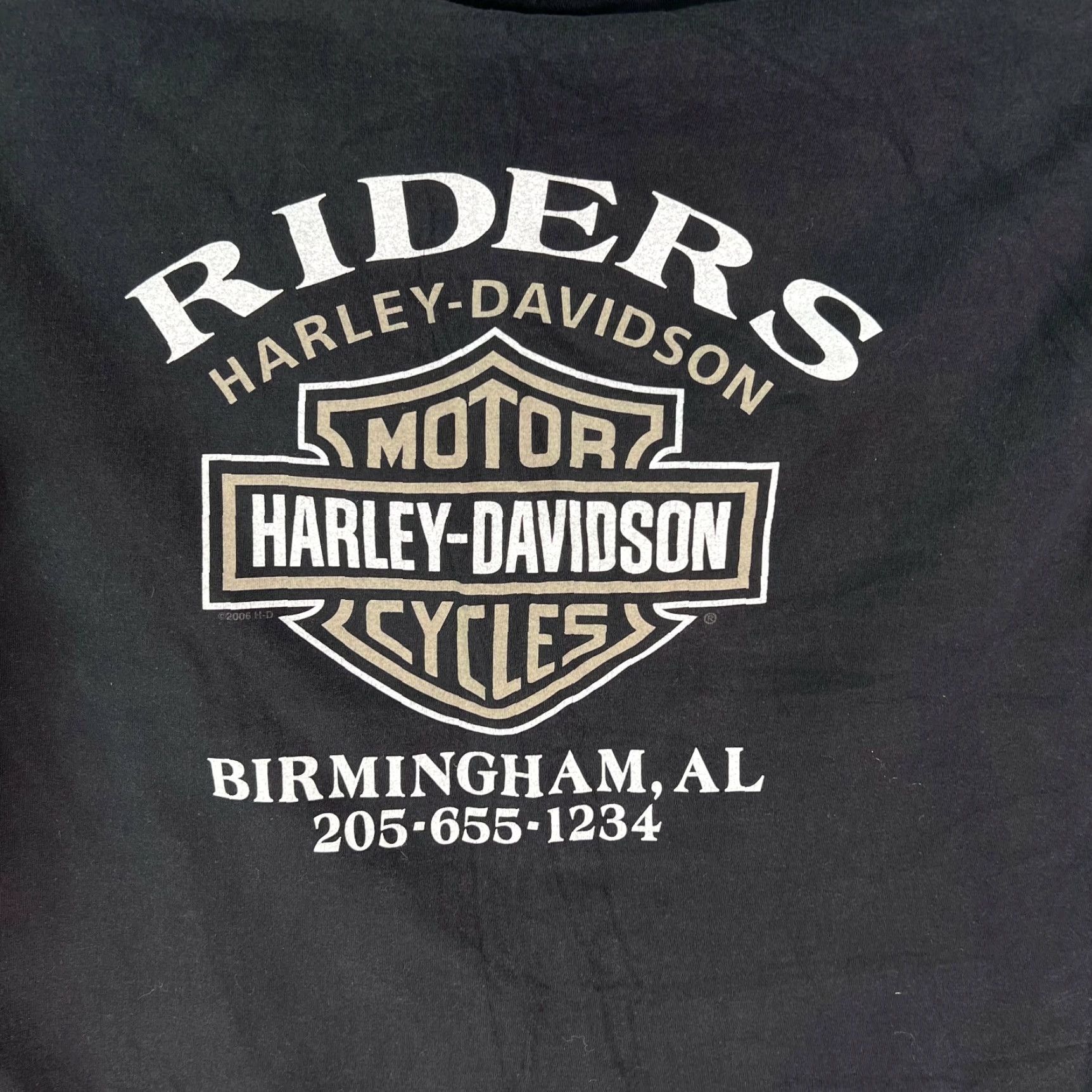 Harley Davidson Harley-Davidson 105 Years Motorcycle Graphic T-Shirt Mens XL Black 2008 Birmingham AL Size US XL / EU 56 / 4 - 3 Thumbnail