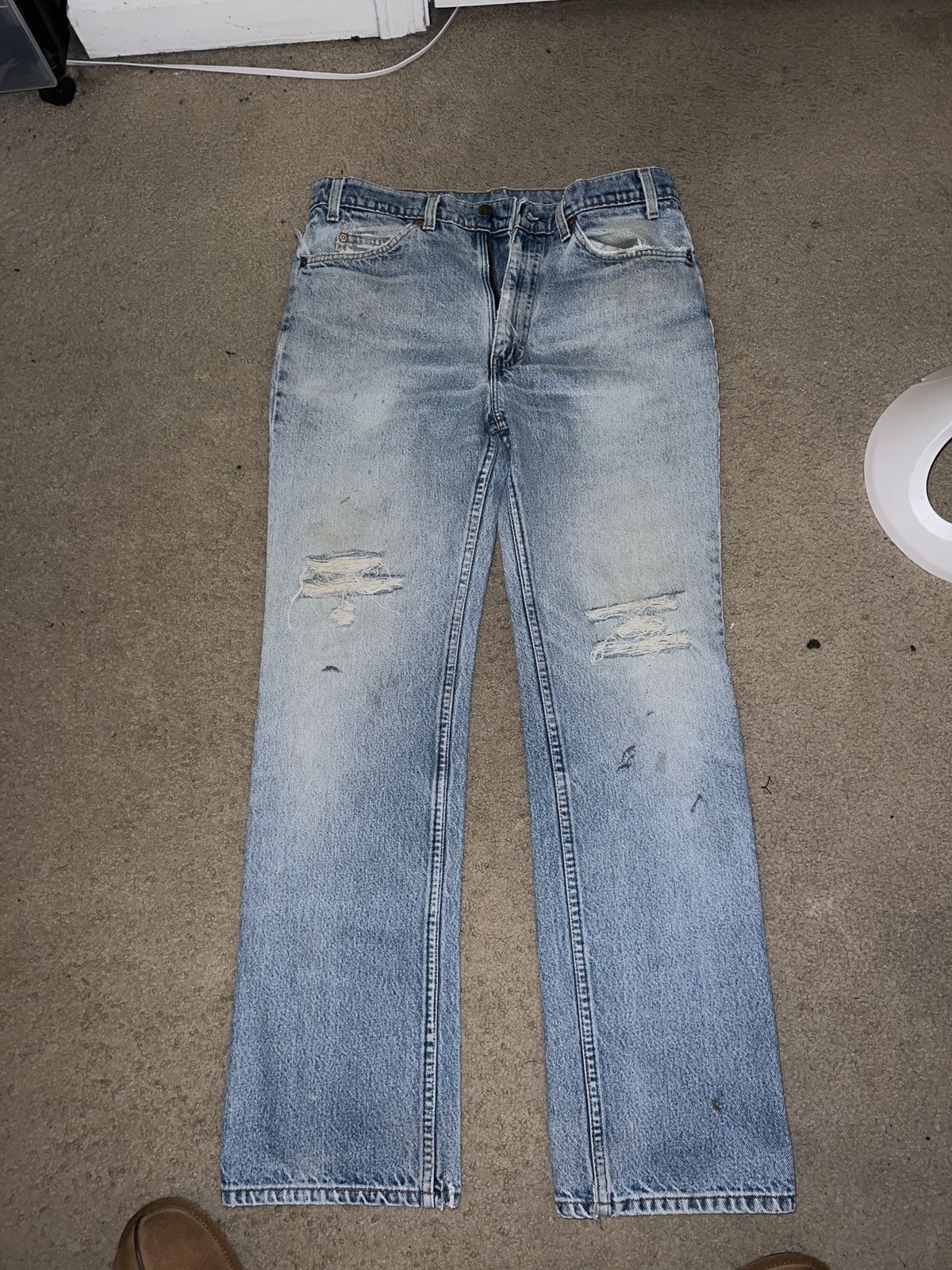 Levi's Vintage Clothing Levi’s 31x29 (Distressed Light Wash) Size US 31 - 2 Thumbnail