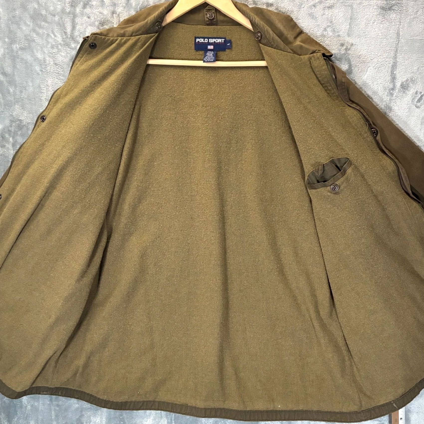 Polo Ralph Lauren VINTAGE Polo Ralph Lauren Sport Utility Field Jacket Wool Lined Green Olive mens L Jacket Size US L / EU 52-54 / 3 - 3 Thumbnail