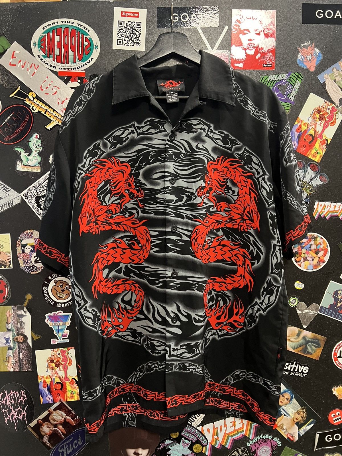 Vintage Vintage Y2K Dragon Button Up Shirt Size US M / EU 48-50 / 2 - 1 Thumbnail