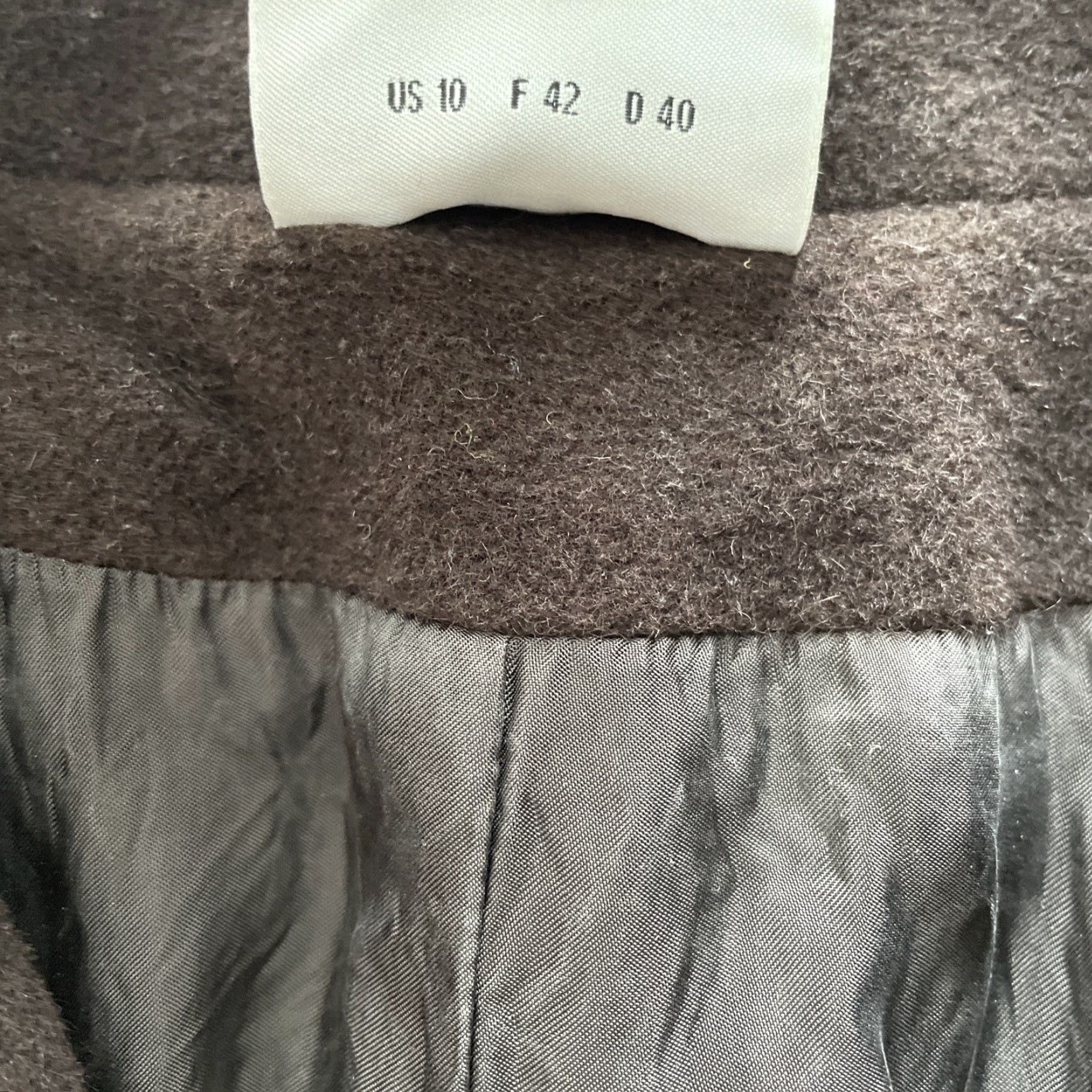 Vintage Akris Punto Angora Wool Blend Trench Coat Womens 10 Brown Tweed Jacket - flaws - Bohemian City Classic Designer London Paris Luxury Career Size L / US 10 / IT 46 - 4 Thumbnail