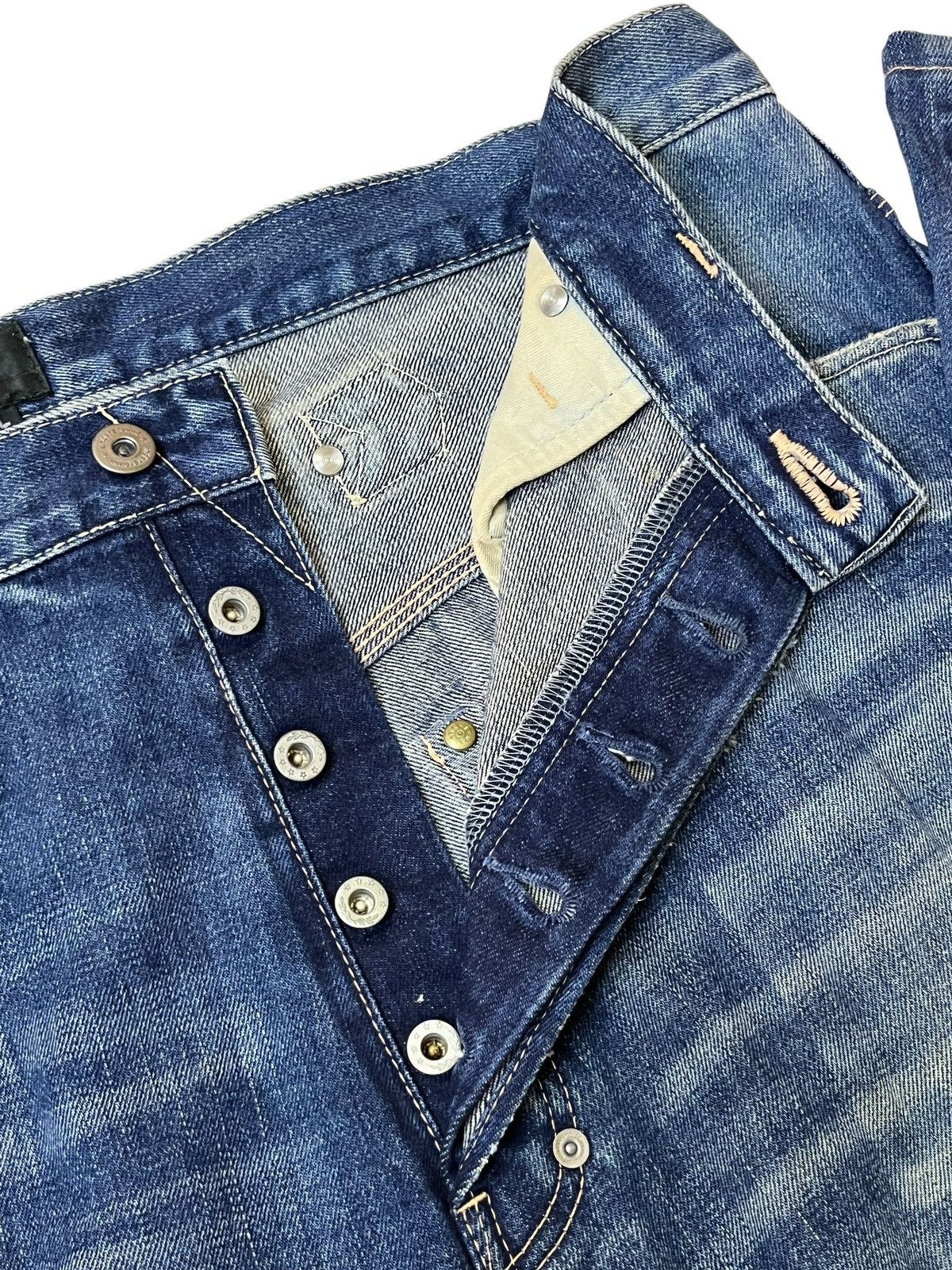 Japanese Brand SICK Y2K JAPANESE CULTURE NITRAID LOOSE FIT SELVEDGE JEANS Size US 37 - 16 Thumbnail