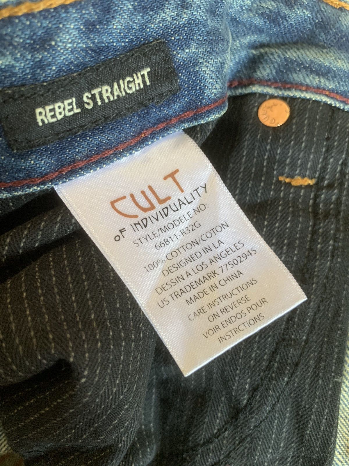 Cult Of Individuality 💥Crazy CULT of INDIVIDUALITY PATCHWORK SASIKO SELVAGE JEANS Size US 44 / EU 60 - 17 Thumbnail