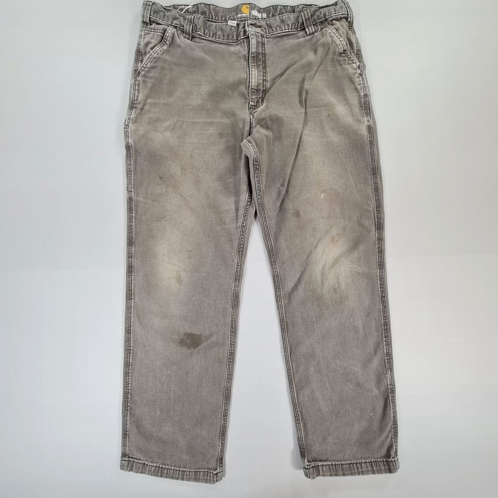 Carhartt Carhartt Mens Trousers Green W42 L32 Relaxed Fit Rugged Flex Canvas 102291-306 Size US 42 / EU 58 - 2 Thumbnail