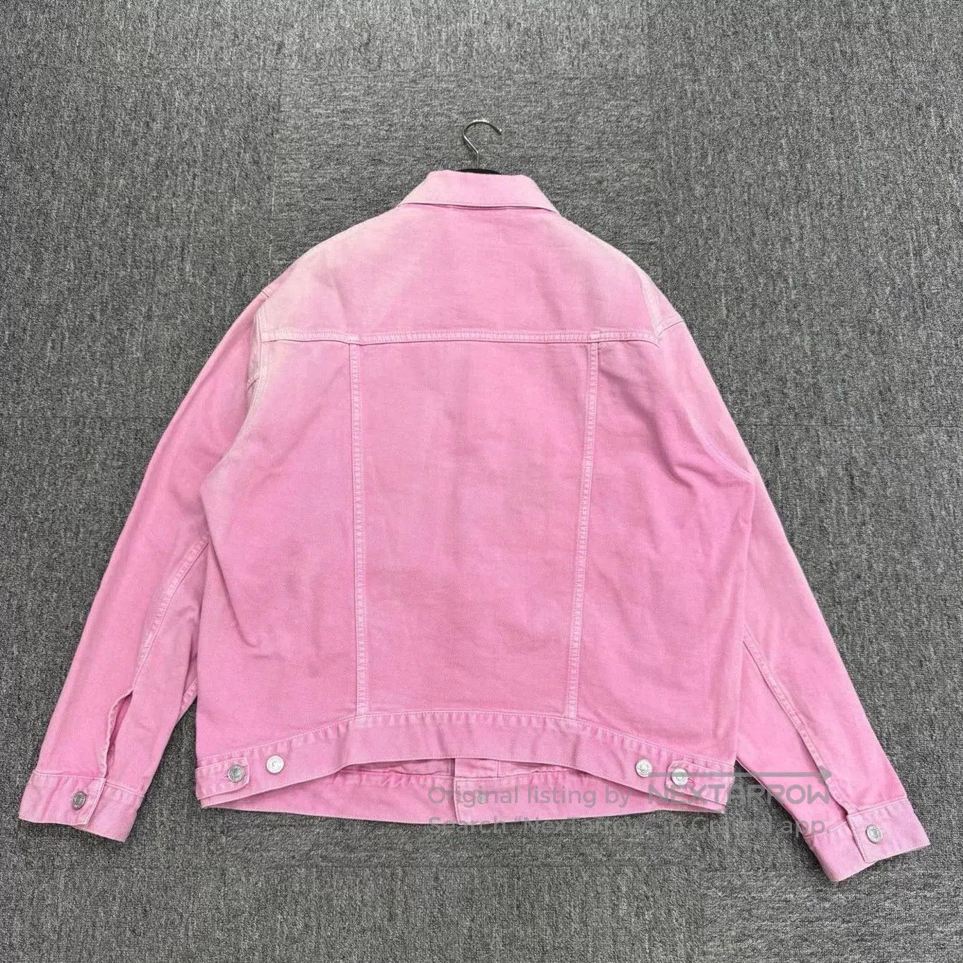 Balenciaga Balenciaga Embroidered Pink Denim Jacket. Size US XXL / EU 58 / 5 - 5 Thumbnail