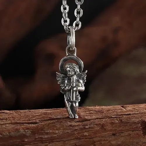 Jewelry × Vintage Gothic Cross Angel Wings Necklace Size ONE SIZE - 1 Thumbnail