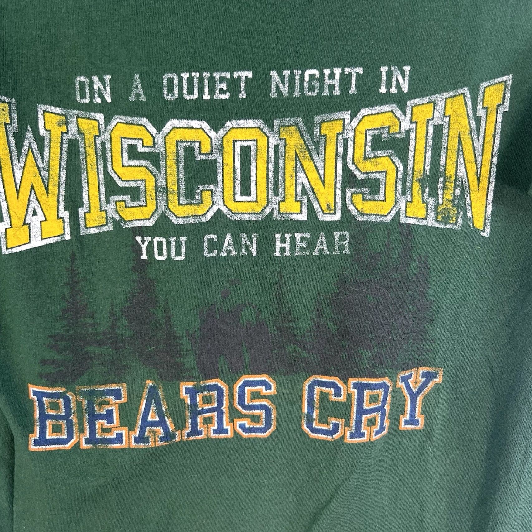 Vintage VINTAGE Green Bay Packers Make the Bears Cry T-Shirt Adult Size S Green Graphic Print 90s Mens Size US S / EU 44-46 / 1 - 2 Thumbnail