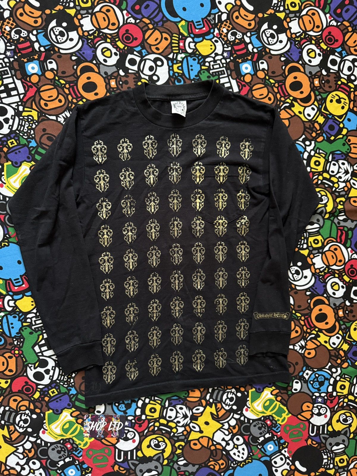 Chrome Hearts Chrome Hearts Gold Multi Dagger Logo Long Sleeve Tee Size US S / EU 44-46 / 1 - 2 Thumbnail