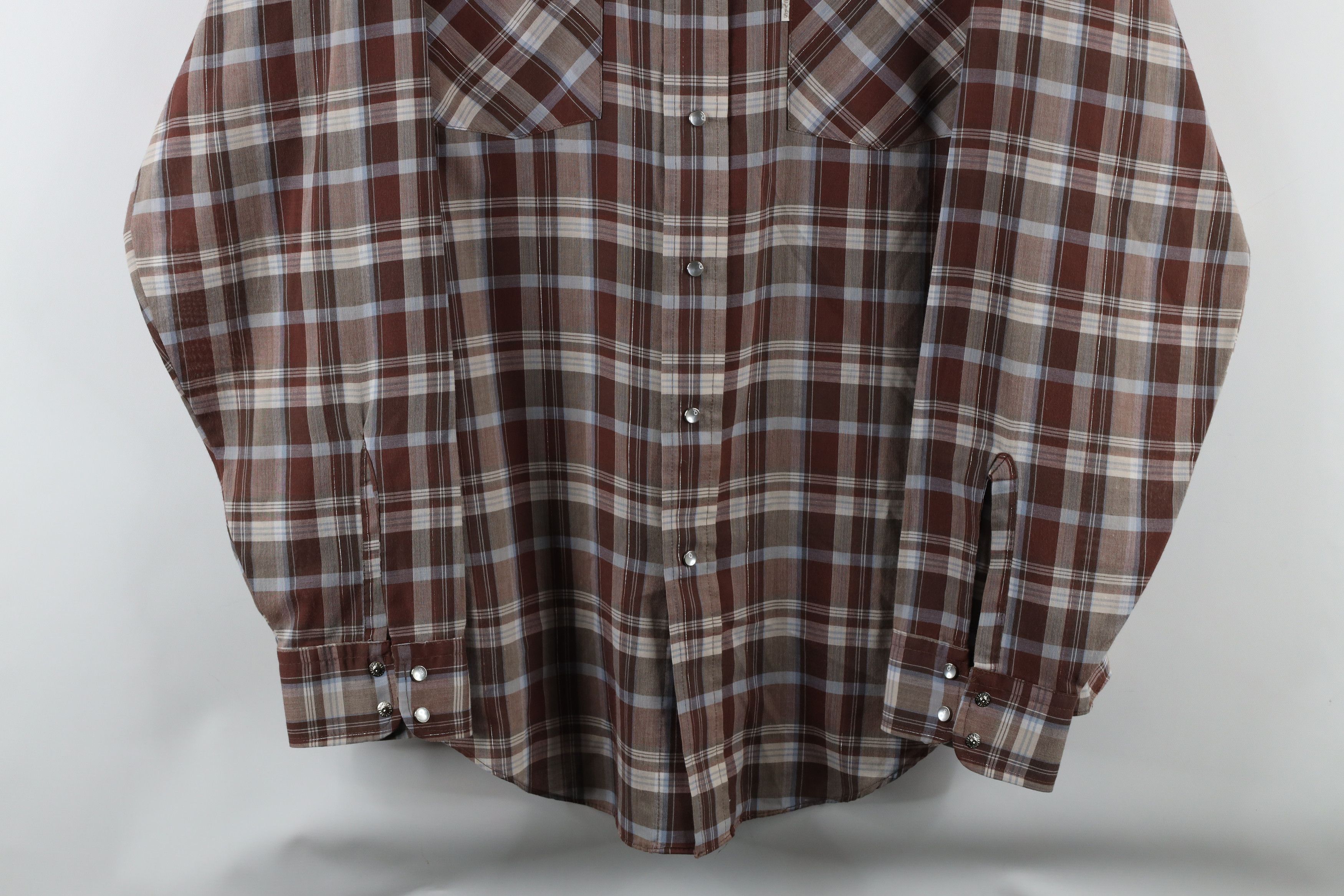 Levi's × Vintage Vintage 90s Levis Rodeo Snap Button Collared Shirt Plaid Size US XL / EU 56 / 4 - 3 Thumbnail