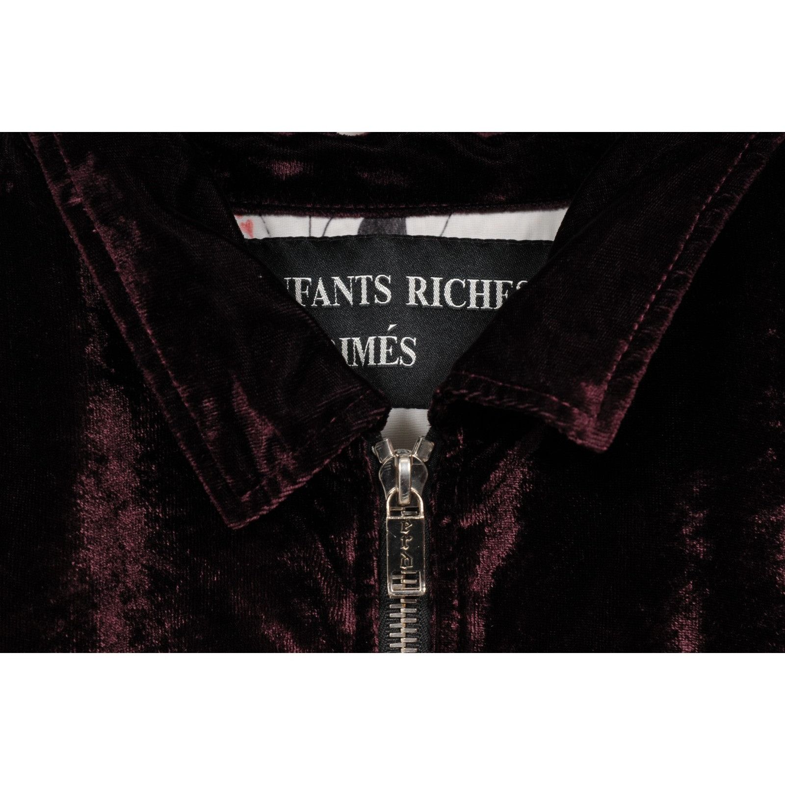 Enfants Riches Deprimes Zip Up Card Jacket Burgundy Velvet - 02692 Size US L / EU 52-54 / 3 - 8 Thumbnail