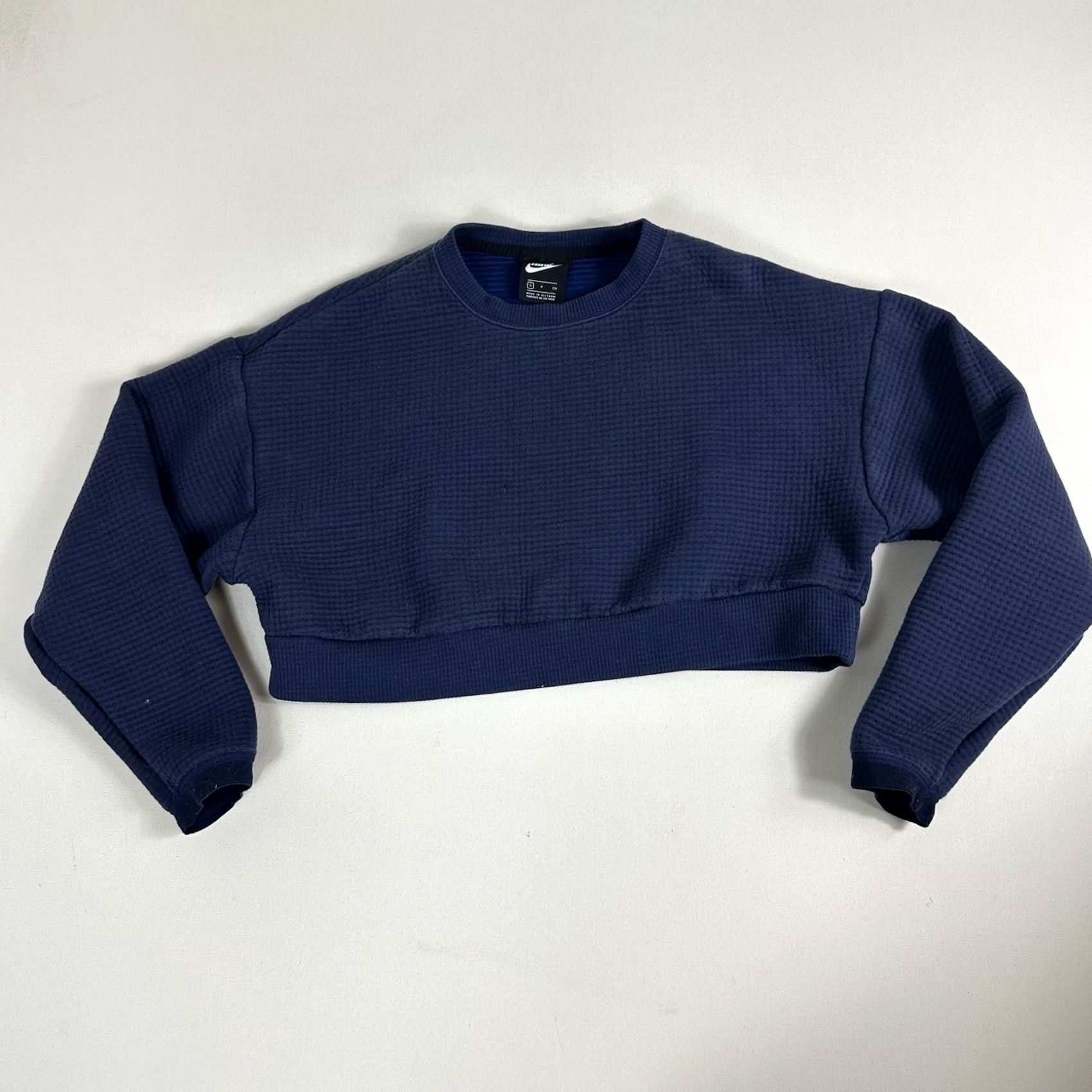 Nike Nike Sportswear City Ready Fleece Crew Sweatshirt Womens Small Blue Crop CJ9475 Size S / US 4 / IT 40 - 2 Thumbnail