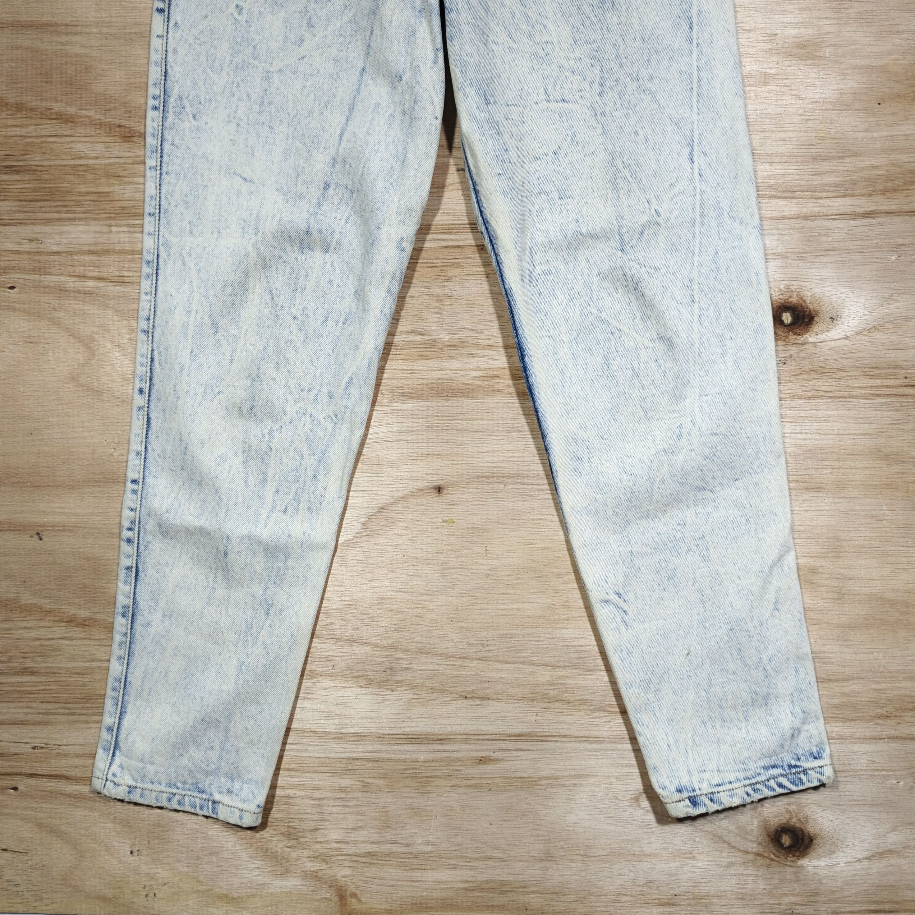 Vintage PALMETTO'S High Waisted Acid Wash Button Fly Mom Jeans Size 29" - 3 Thumbnail