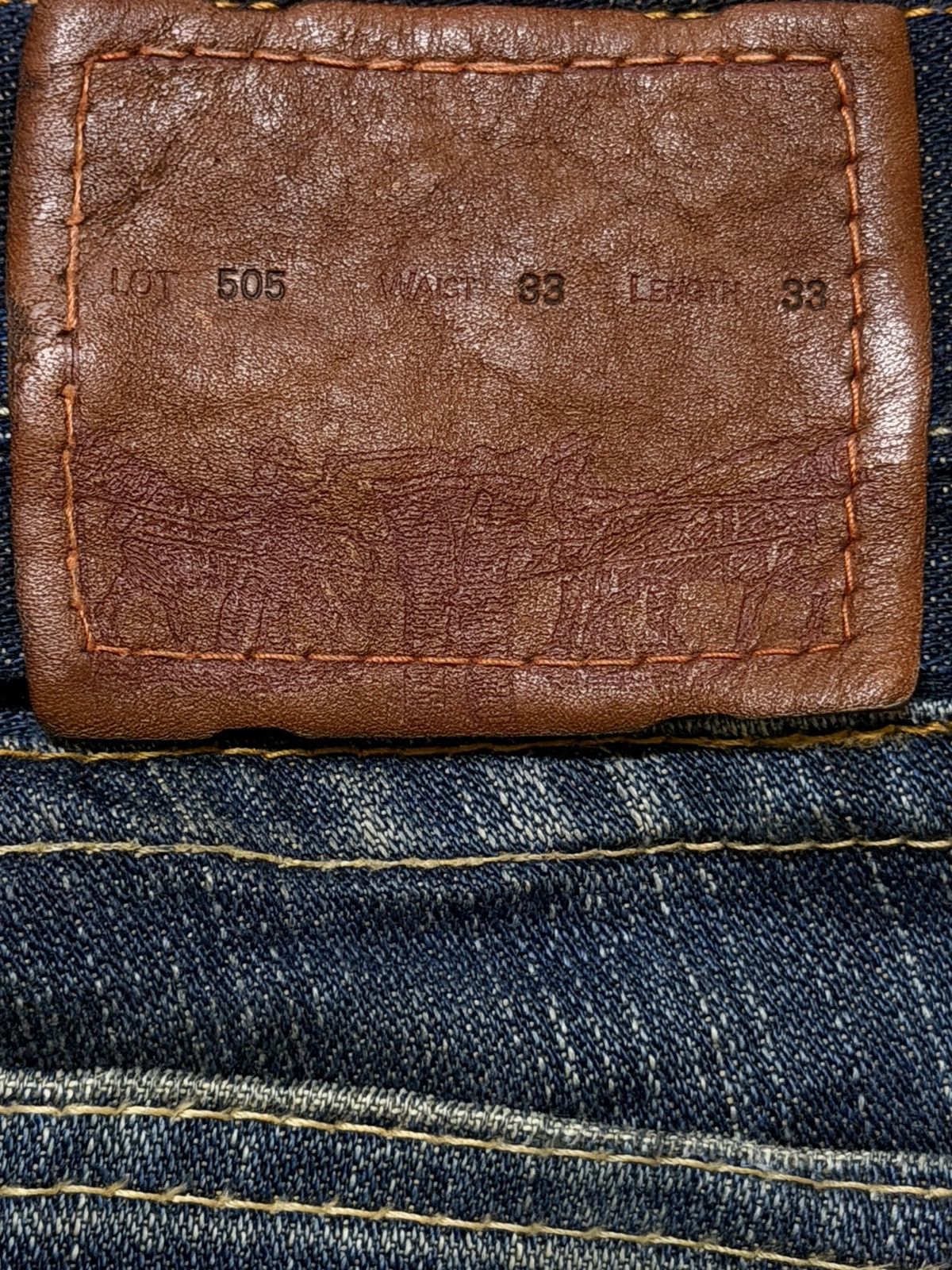 Levi's Vintage Y2K Levis 505 Blue Faded Wash Whisker Straight Loose Size US 33 - 6 Thumbnail