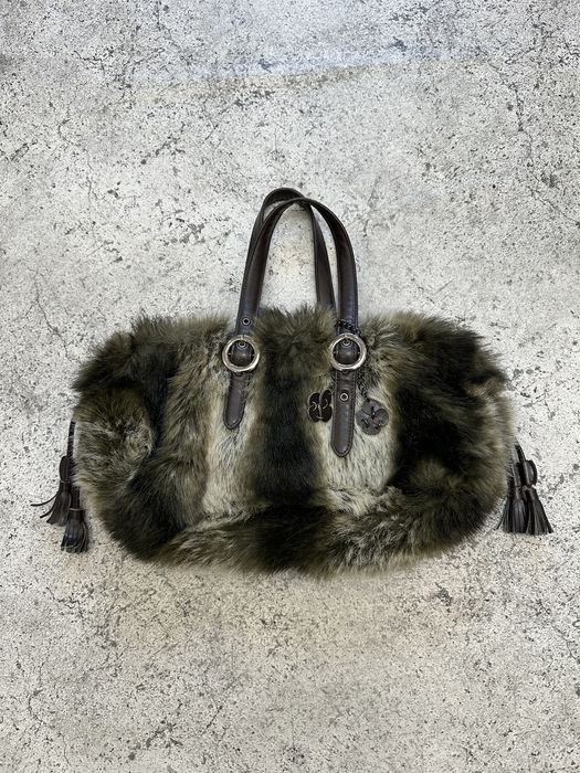 Vintage Archive Mohair Fuzzy Distressed Bag Y2K Punk Somerset